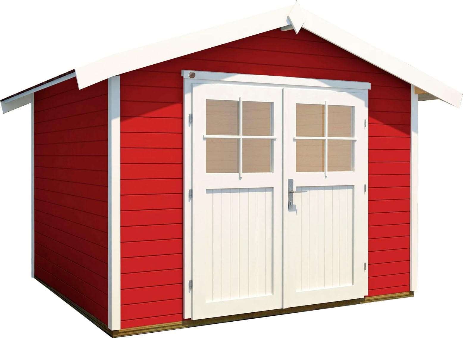 WEKA Gartenhaus 122 DT rot Holzwerkstoff