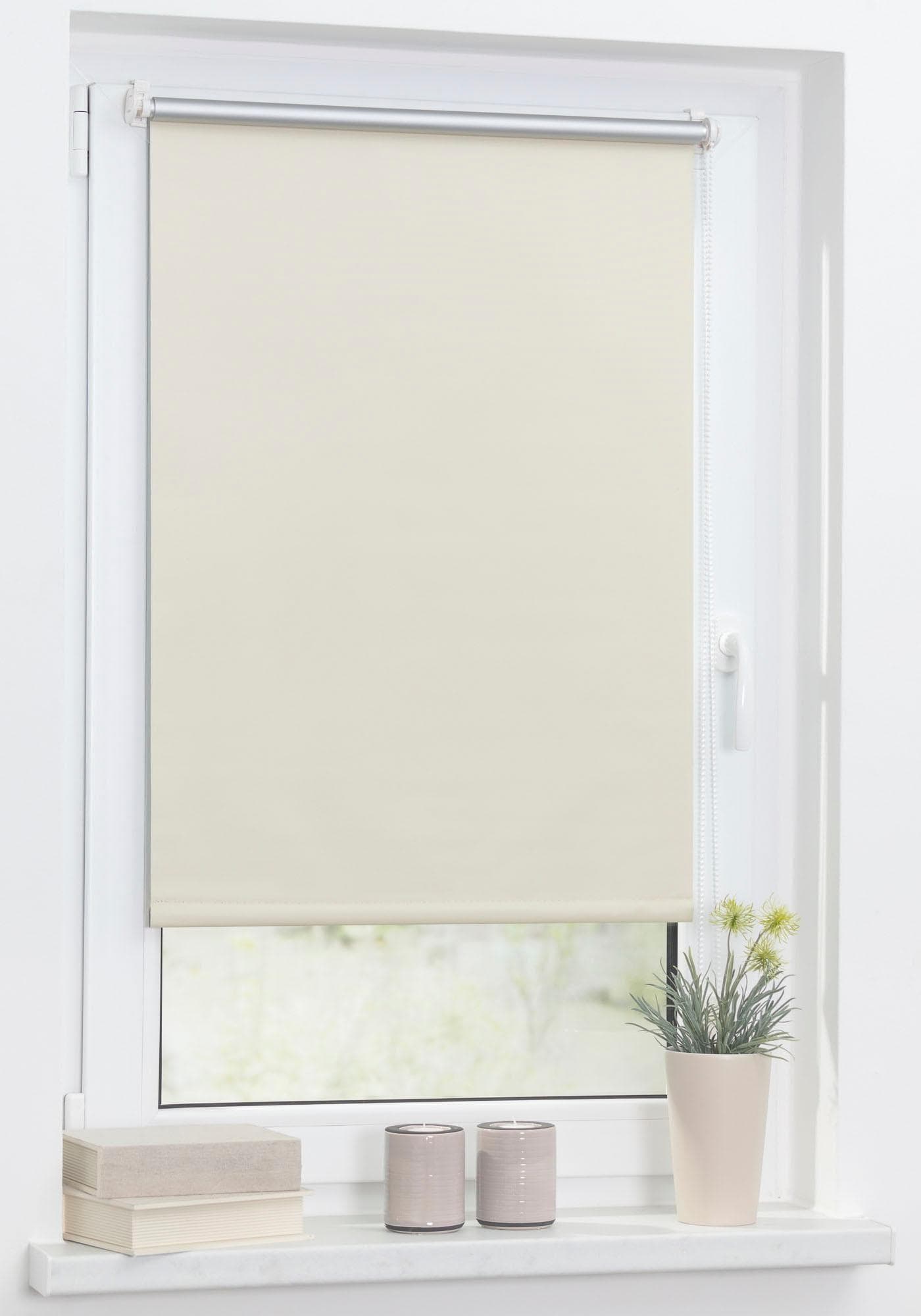 Seitenzugrollo LICHTBLICK Klemmfix Hitzeschutz beige