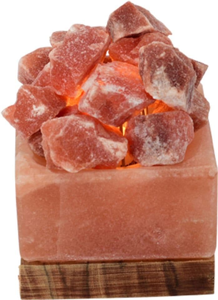 HIMALAYA SALT DREAMS Salzkristall-Tischlampe Salzkristallschale, Leuchtmittel wechselbar, Warmweiß, Handgefertigt aus Salzkristall