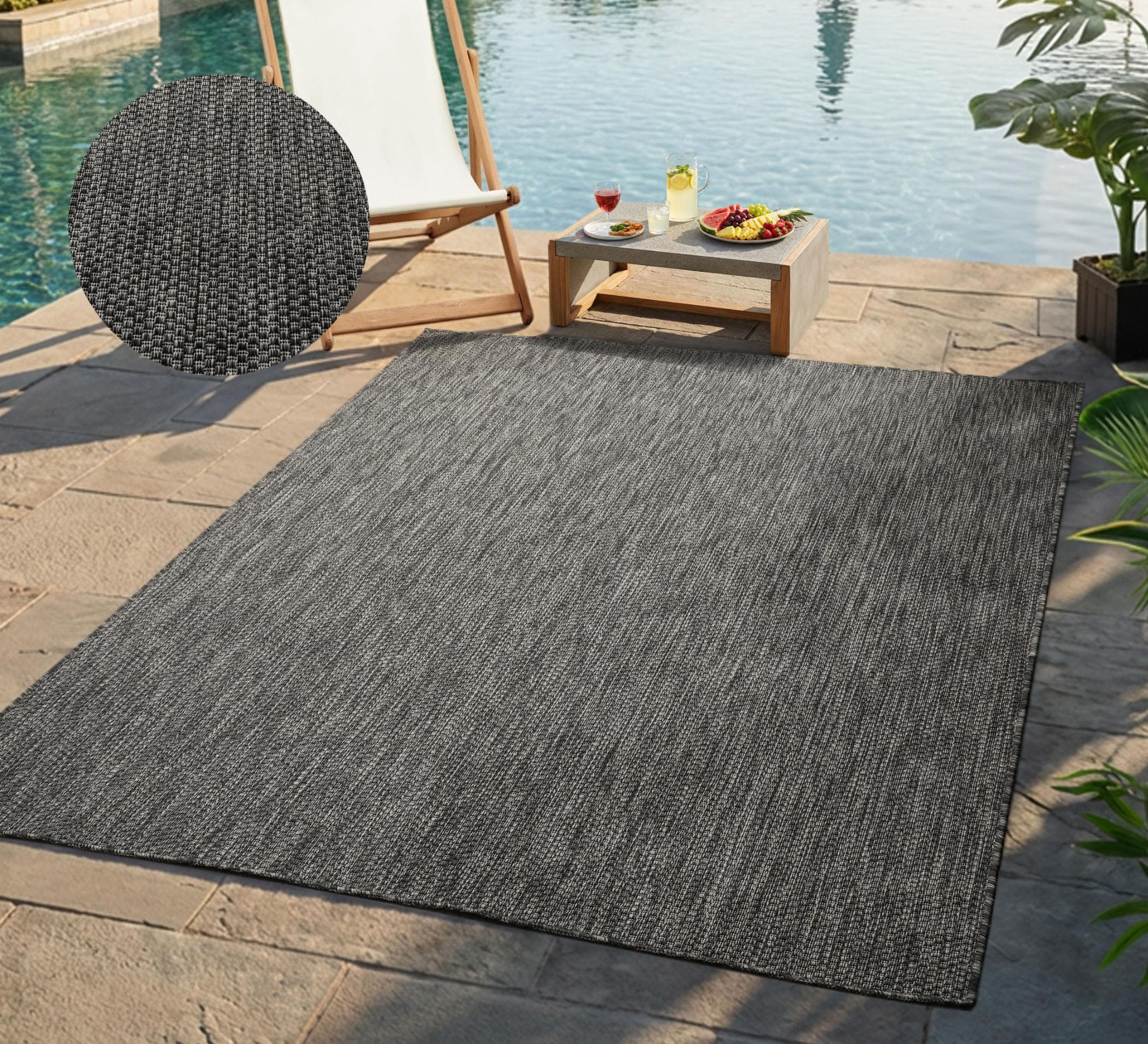 Bruno Banani Teppich Venezia Grau Sisaloptik In- & Outdoor