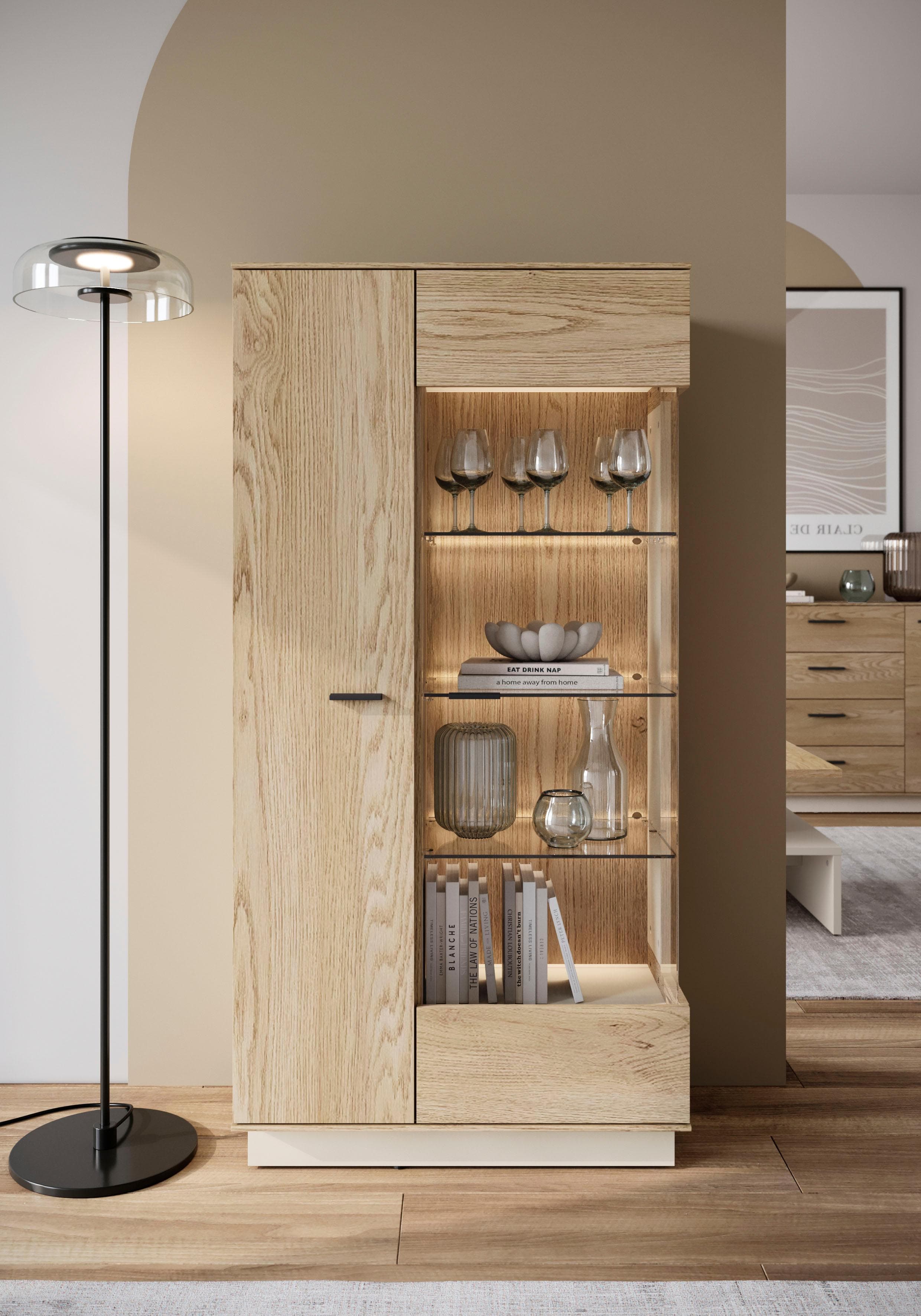 Home Affaire Vitrine Cremona Eiche Modern
