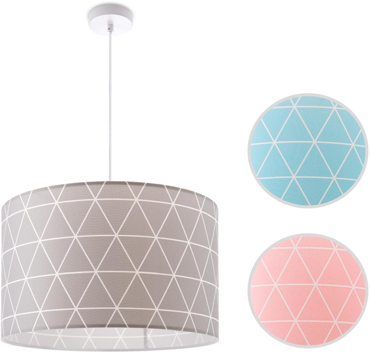 PACO HOME Pendelleuchte Stella 401 Weiß Skandi