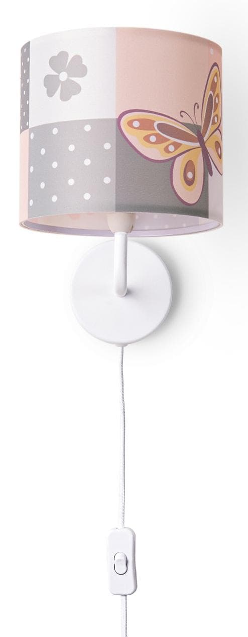 Paco Home Wandleuchte Cosmo 220 Schmetterling Weiß E14