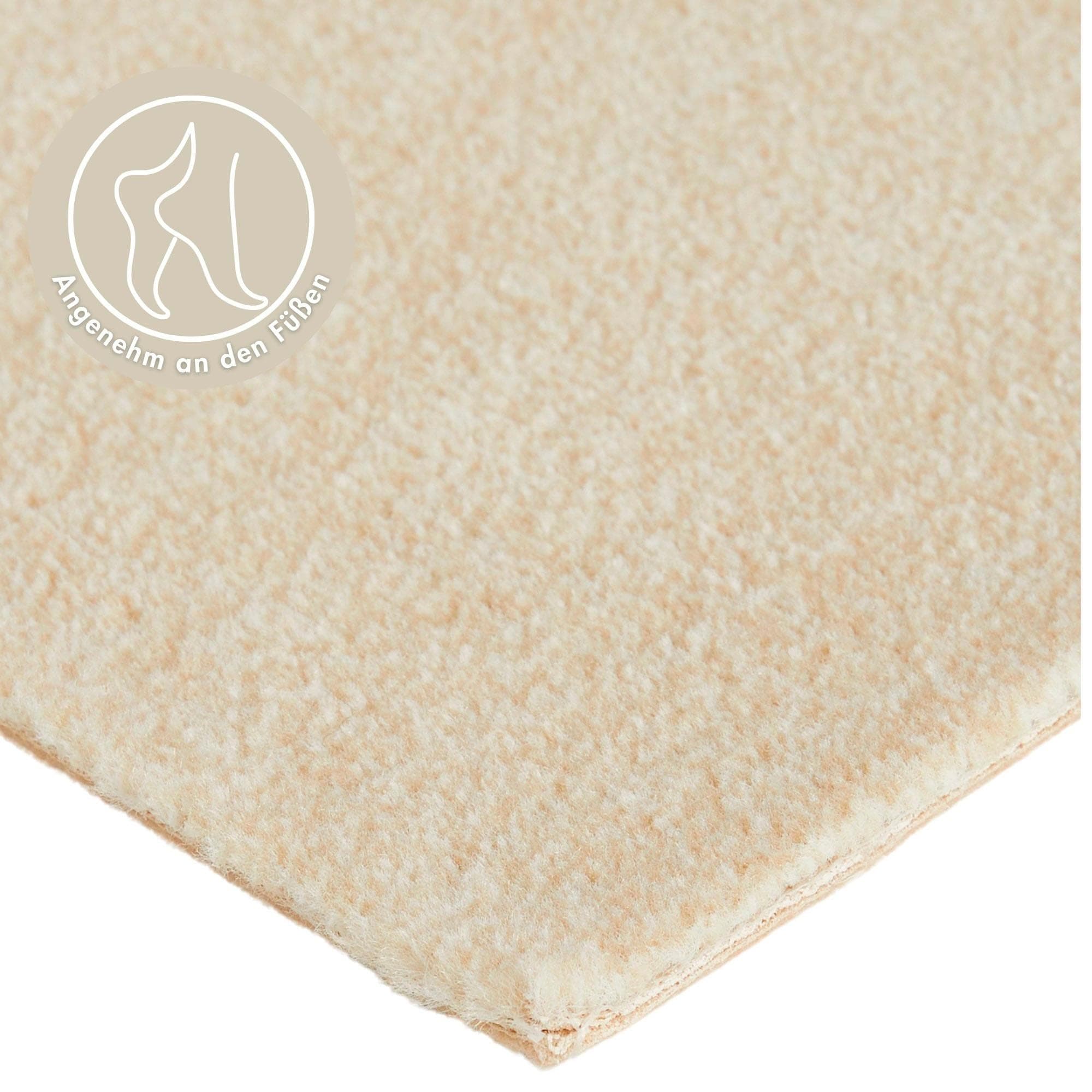 Velours Teppichboden in Beige, Meliert, 400x500 cm