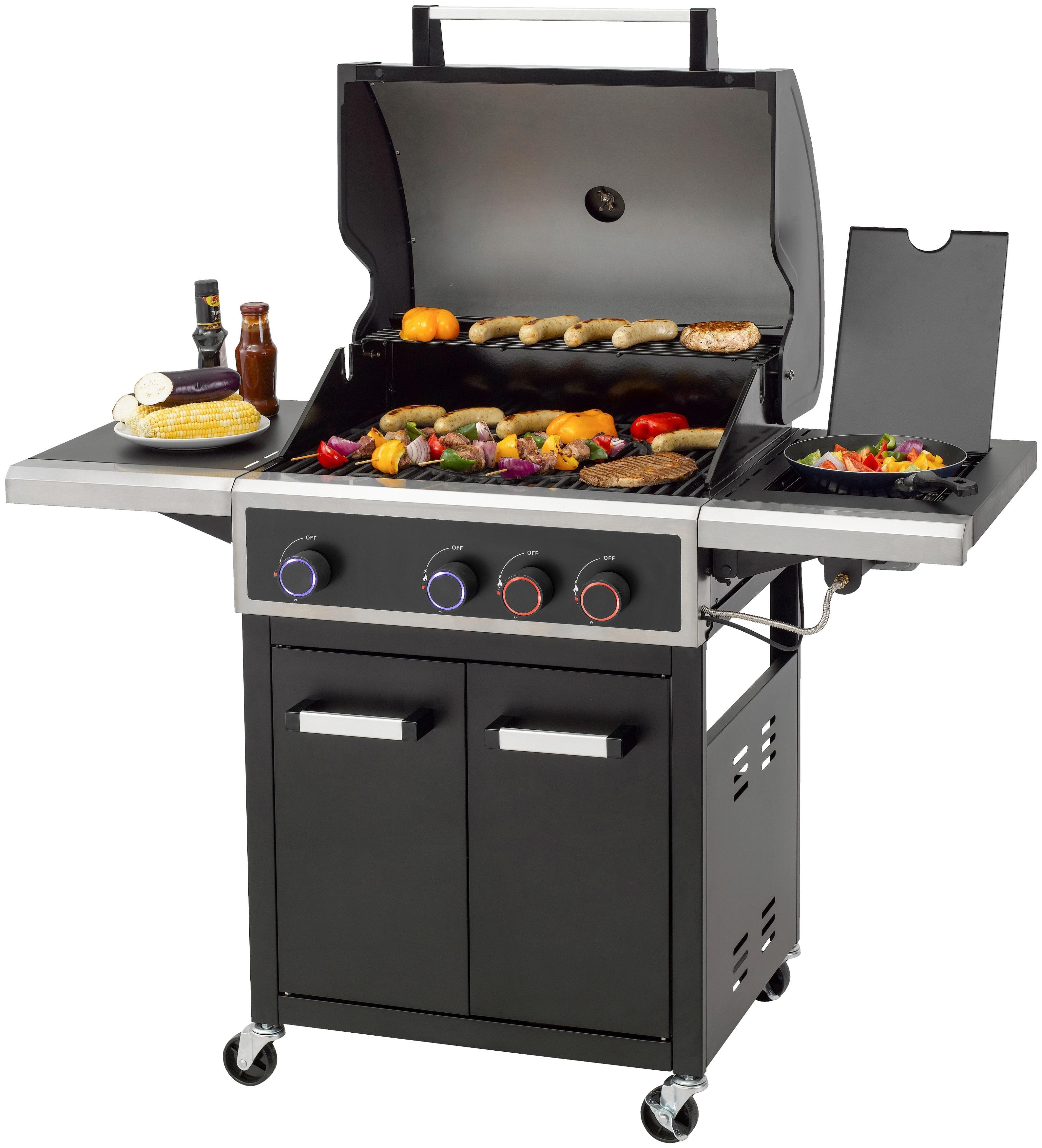 Gasgrill TEPRO "Seattle 3 PLUS" Silberfarben Schwarz