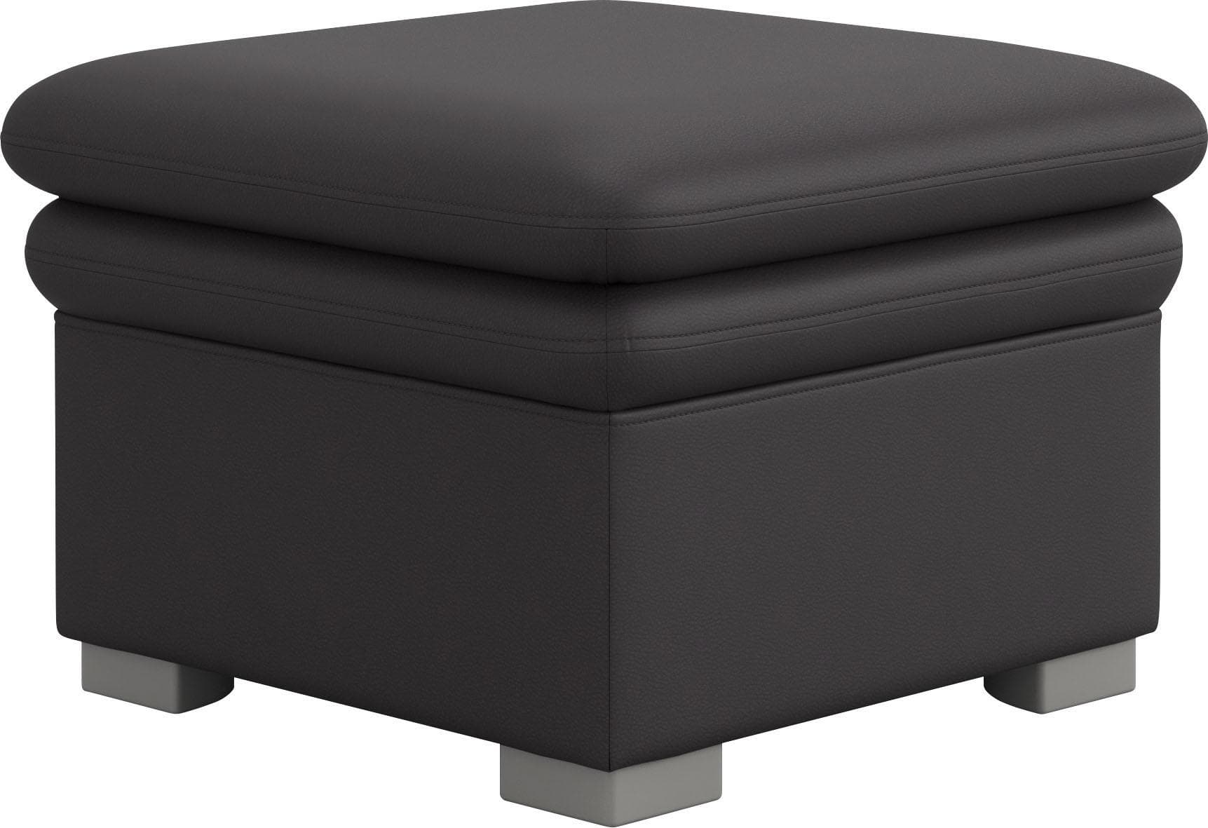 COTTA Hocker Leandra Grau Kunstleder Softlux Modern