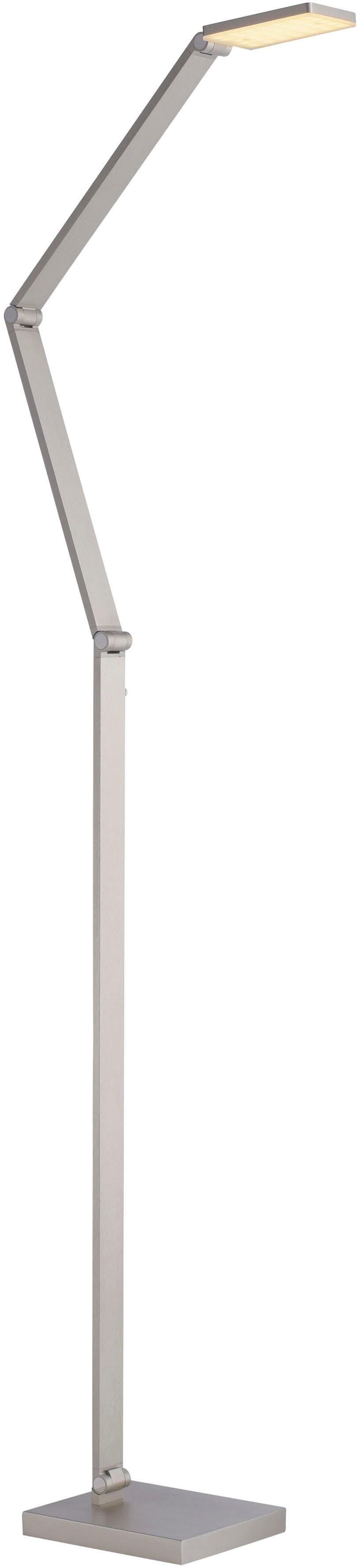 Moderne LED Stehlampe in Silberfarben