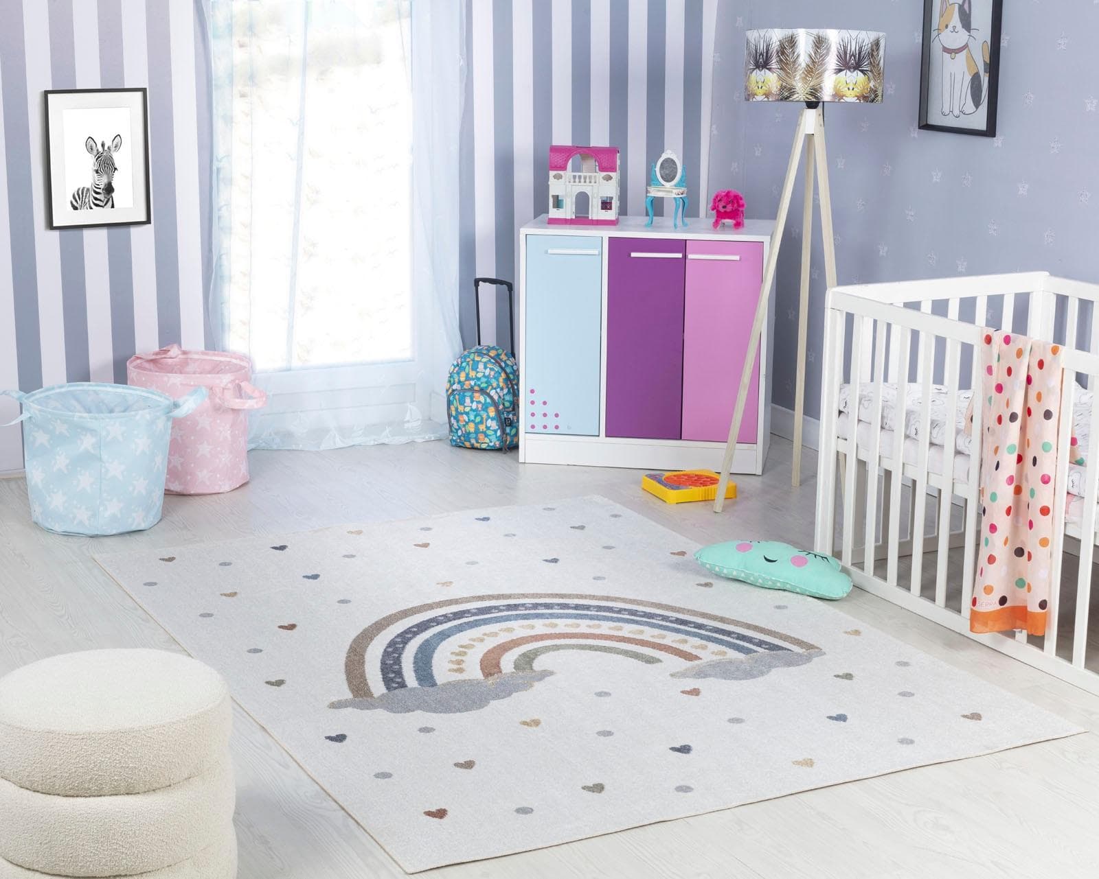 Kinderteppich ARCADIA beige 120x170 cm Kunstfaser
