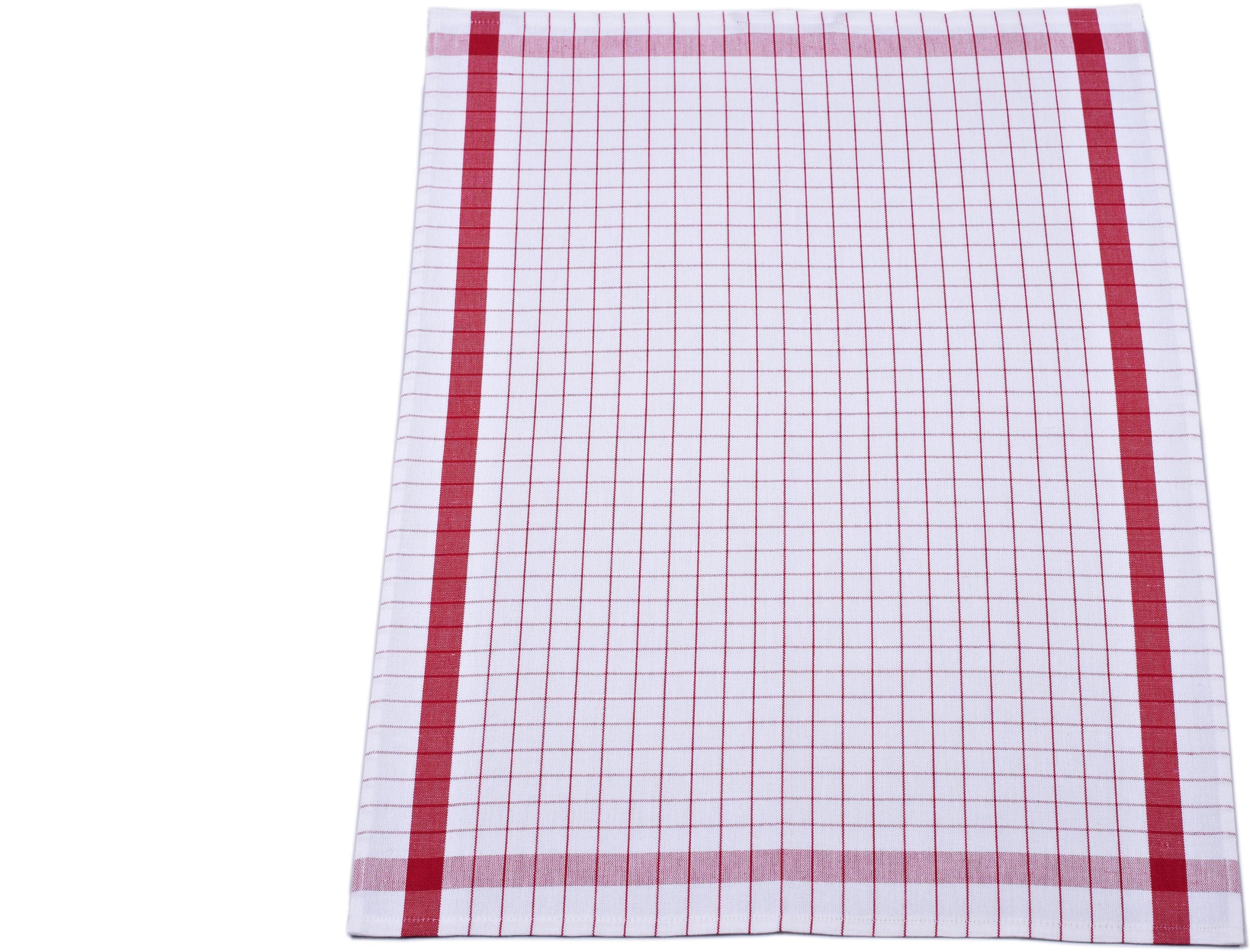 ROSS Geschirrtuch Exclusiv Rot 50x70 cm Baumwolle Leinen
