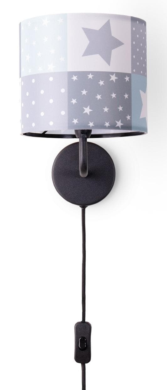 PACO HOME Wandleuchte Cosmo 345 Schwarz E14 Kinderlampe