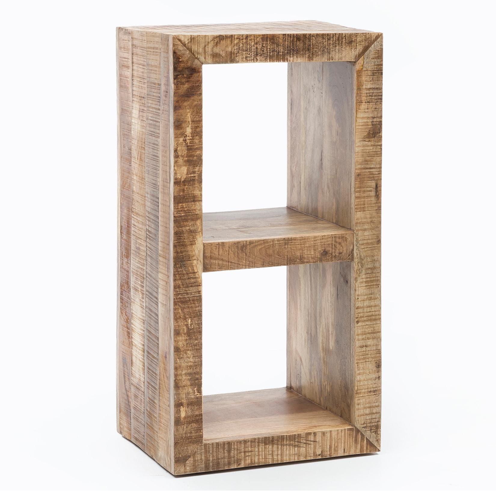 FINEBUY Standregal Bücherregal Mangoholz Rustikal