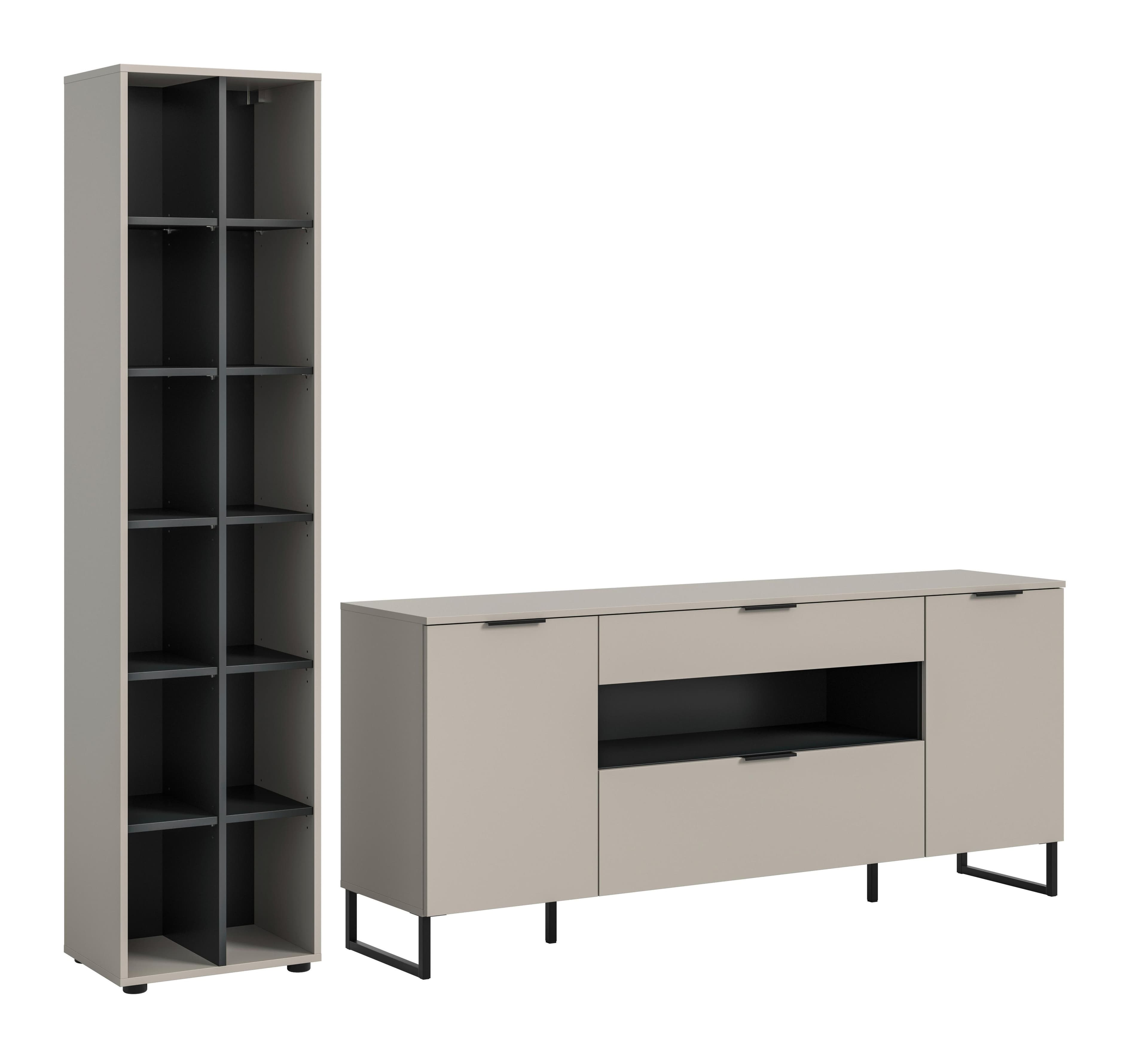 Wohnwand Noida Kaschmir Beige Modern