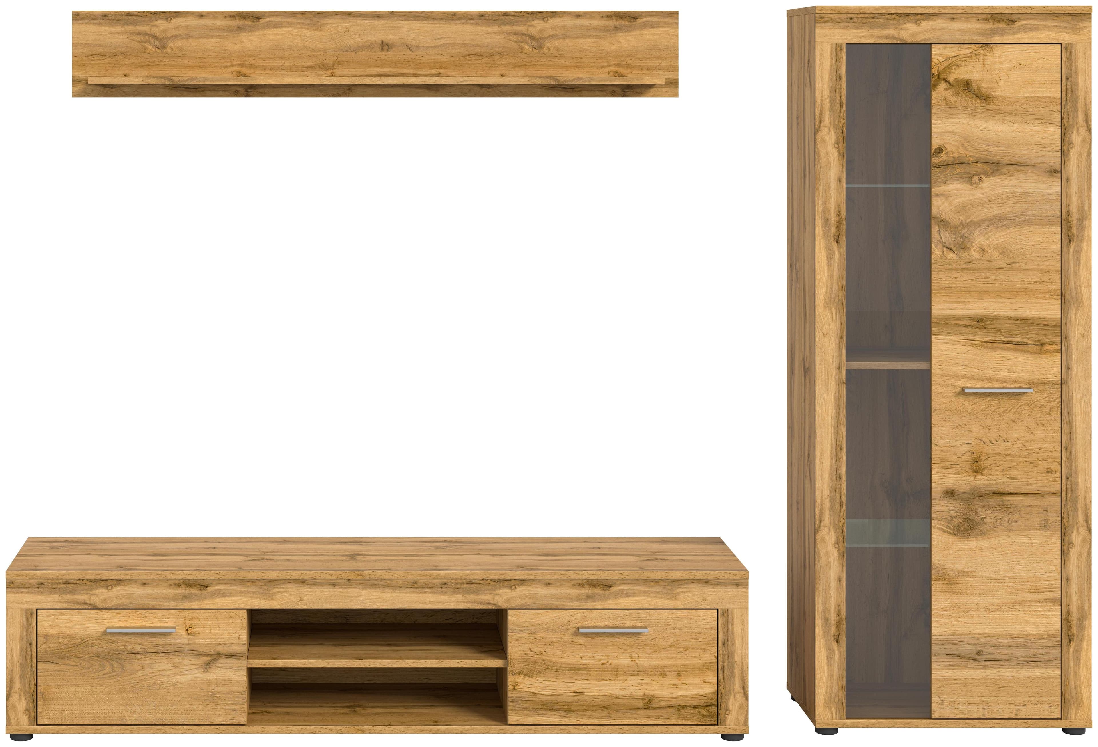 Wohnwand Jam Eiche Wotan Braun Sideboard