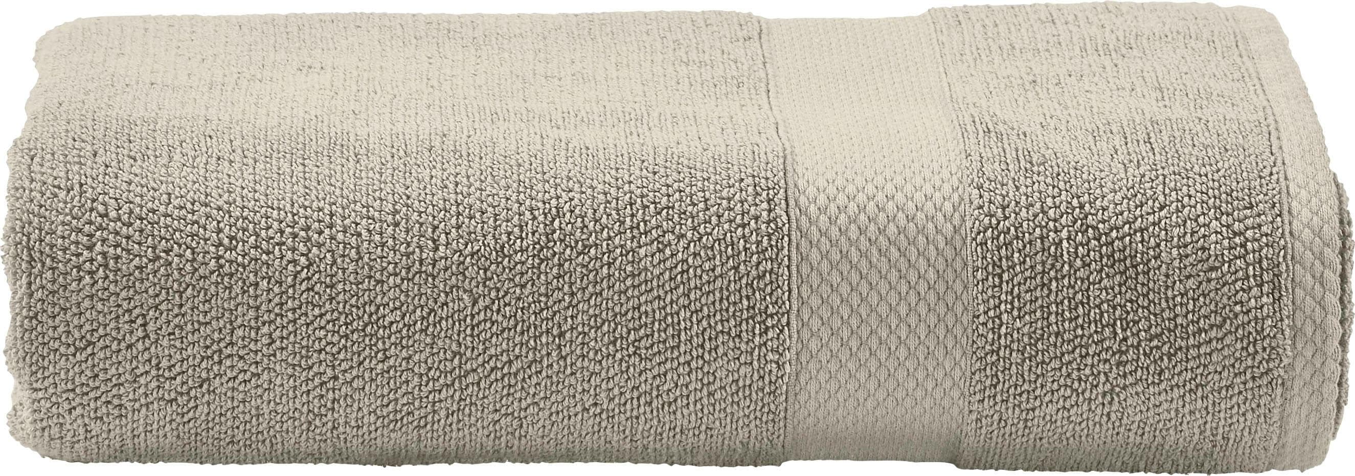 DONE. Deluxe Badetuch Taupe 100% Baumwolle Zwirnfrottee