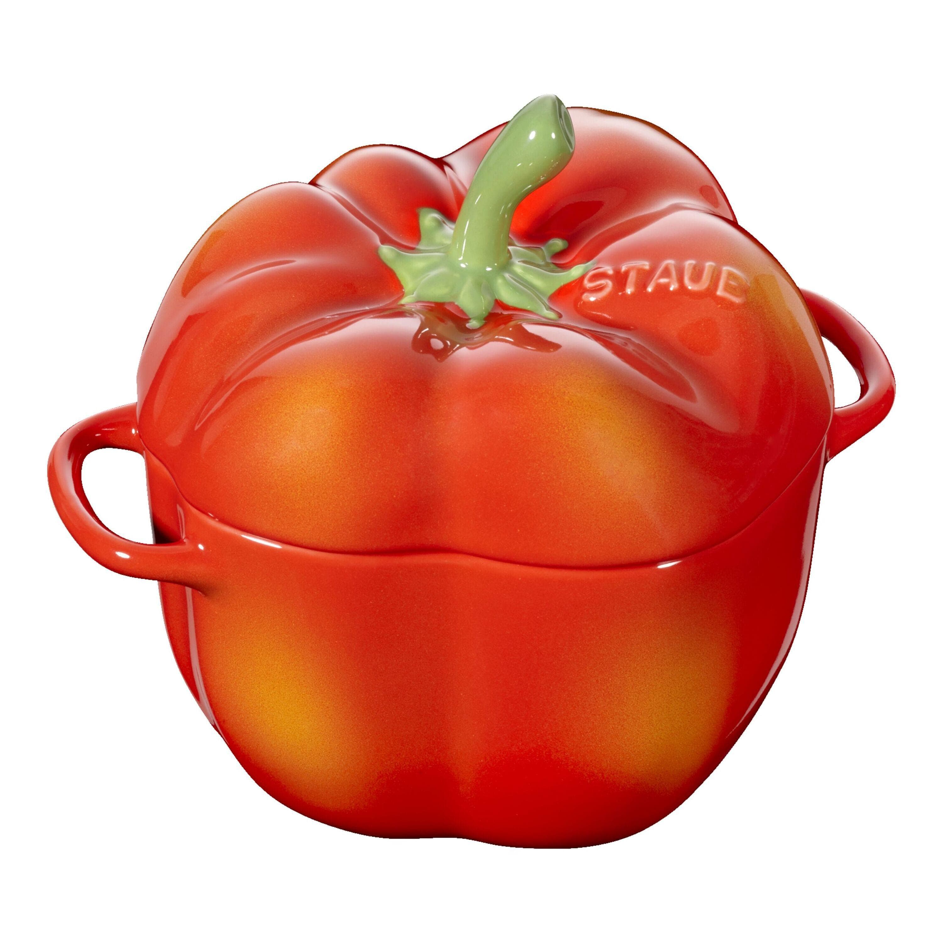 Staub Ceramique Cocotte 11 cm Paprika Orange-Rot Keramik