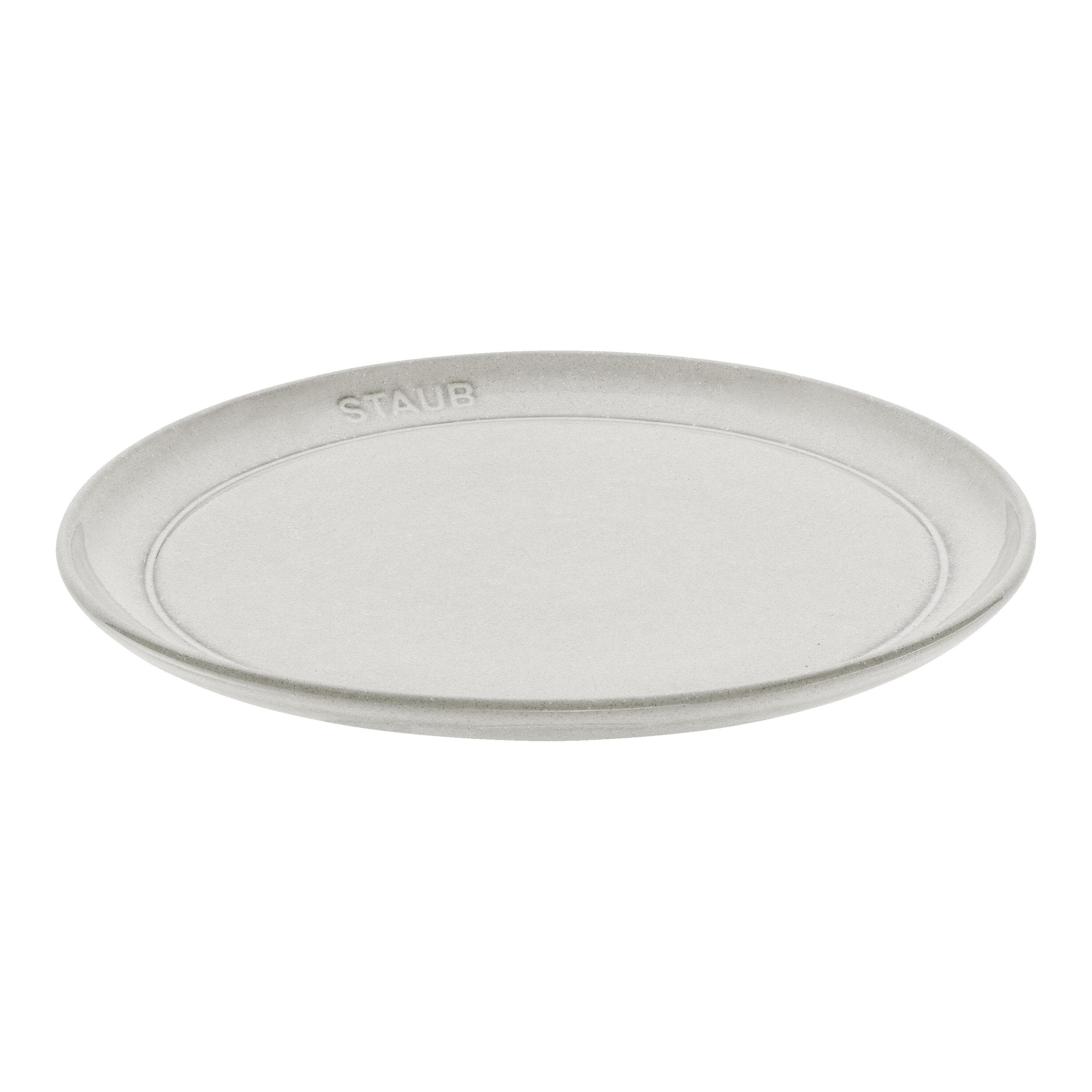 Staub Dining Line Teller flach 22 cm rund Weißer Trüffel Keramik