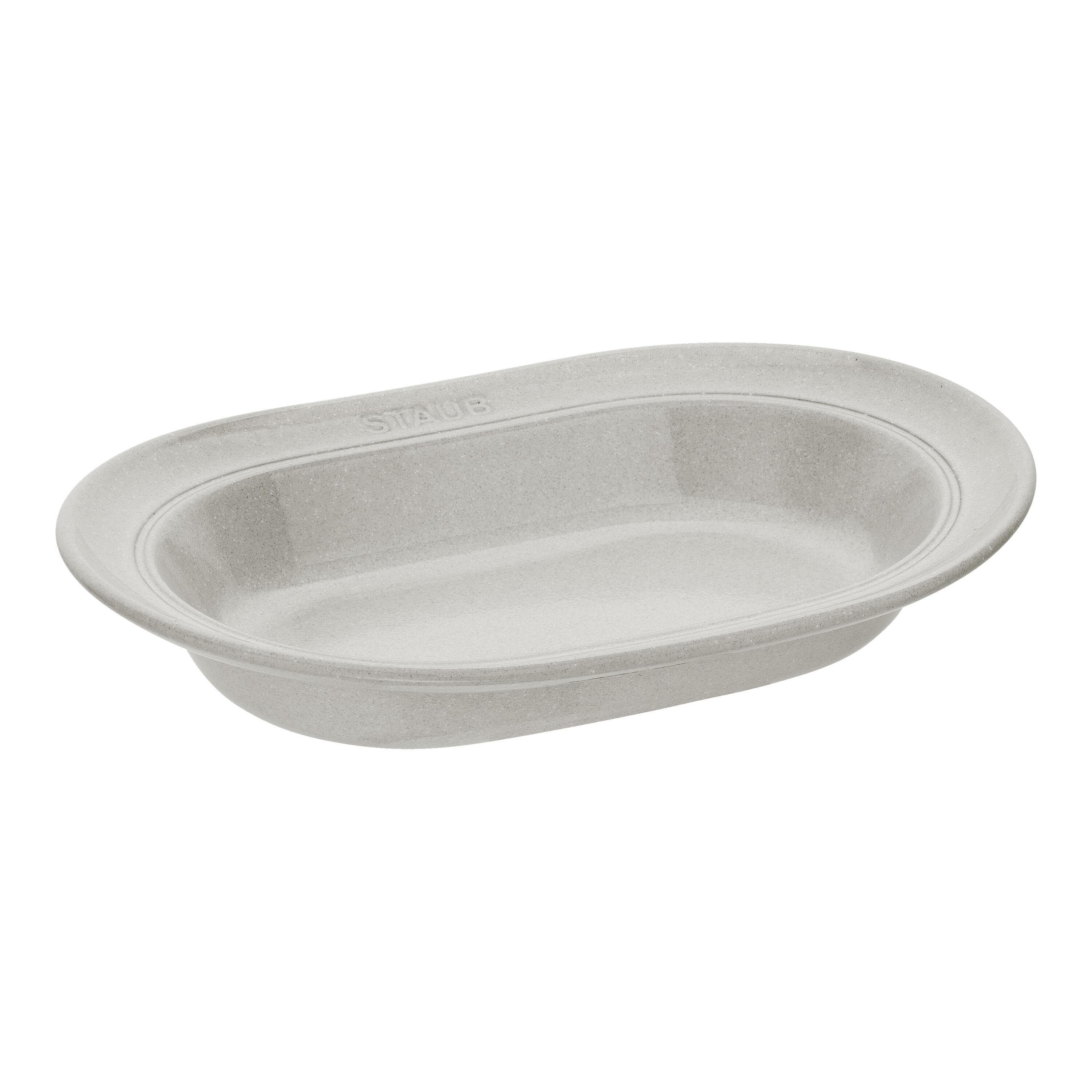 Staub Dining Line Teller Oval 25 cm Weißer Trüffel Keramik