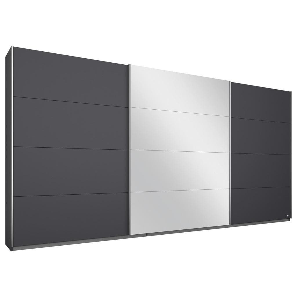 Luca Bessoni Schwebetürenschrank grau-metallic Metall 5 Fächer
