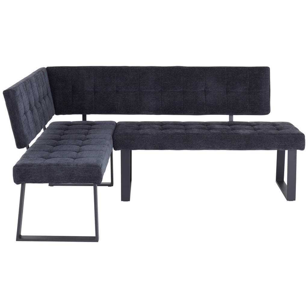 Mid.you Eckbank Dunkelgrau Metall Textil 3-Sitzer
