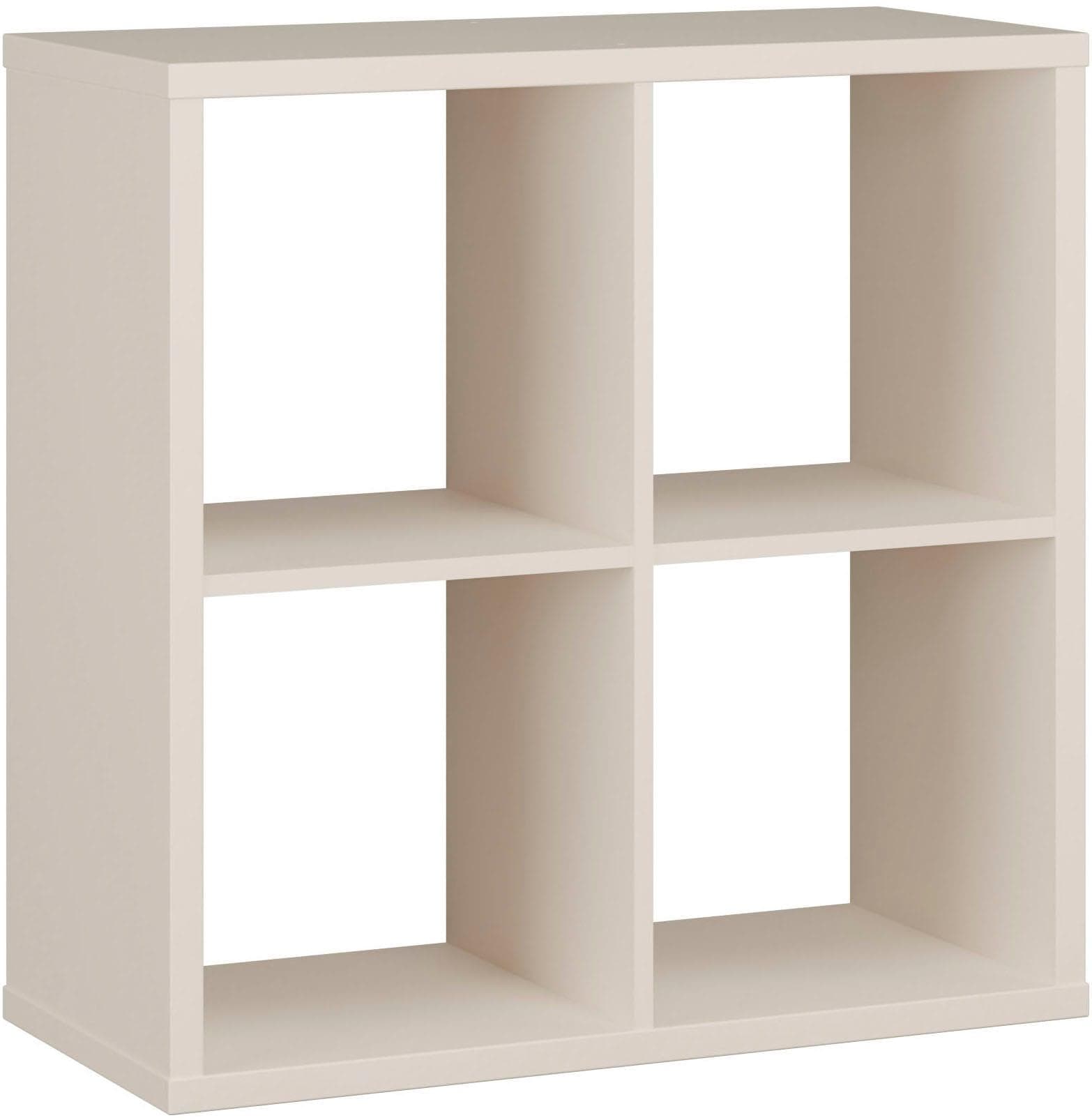 FORTE Standregal Mauro Beige 4 Fächer Holzwerkstoff