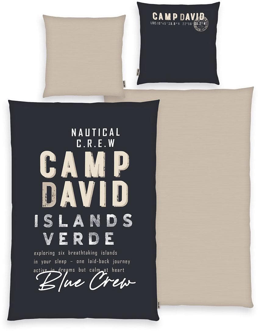 CAMP DAVID Wendebettwäsche Jerre Anthrazit Renforcé 100% Baumwolle