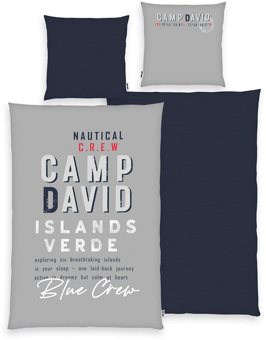 CAMP DAVID Wendebettwäsche Jerre Grau Renforcé 2-tlg.