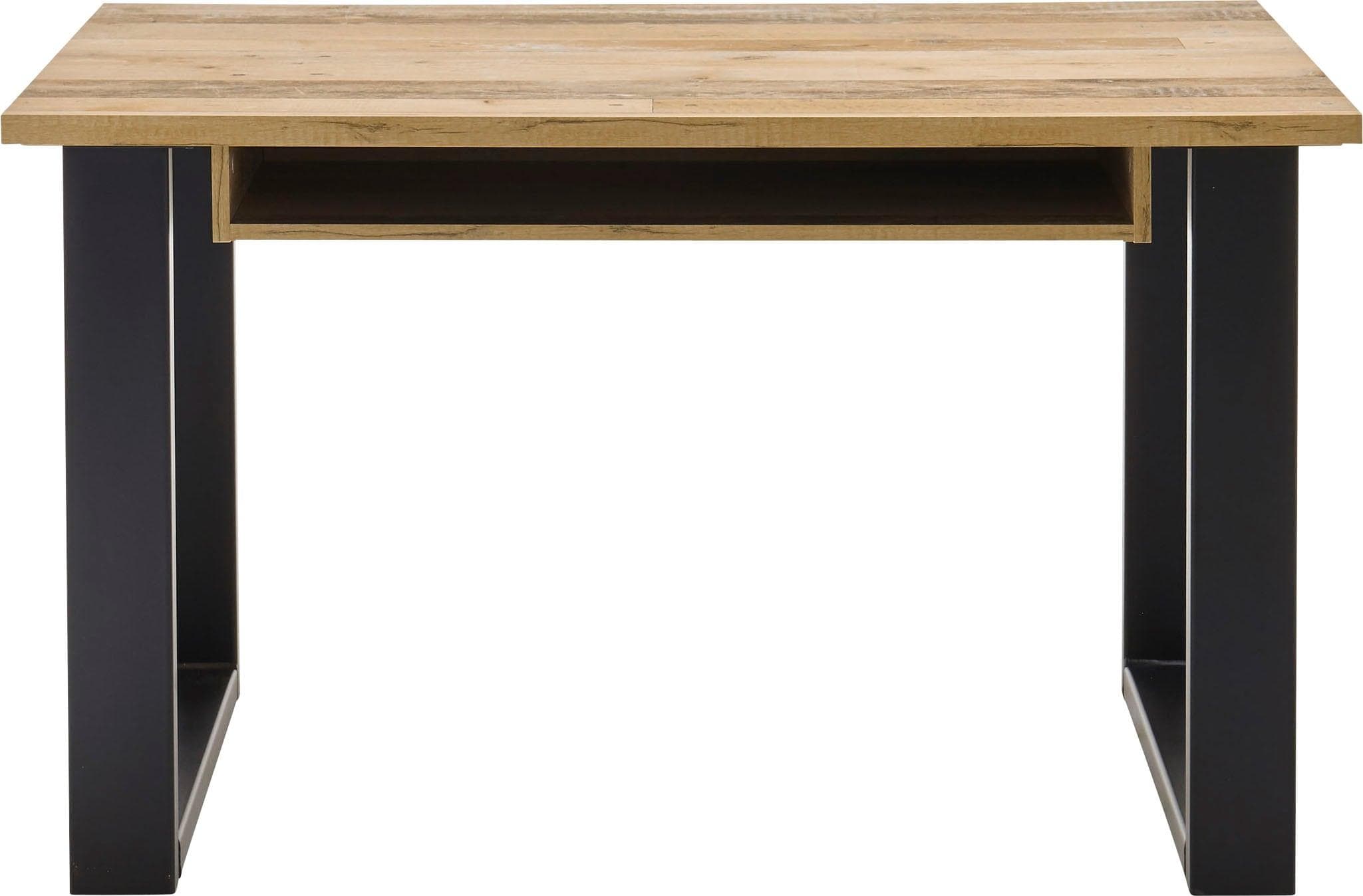 HOME AFFAIRE Schreibtisch SHERWOOD Industrie-Design Braun Anthrazit