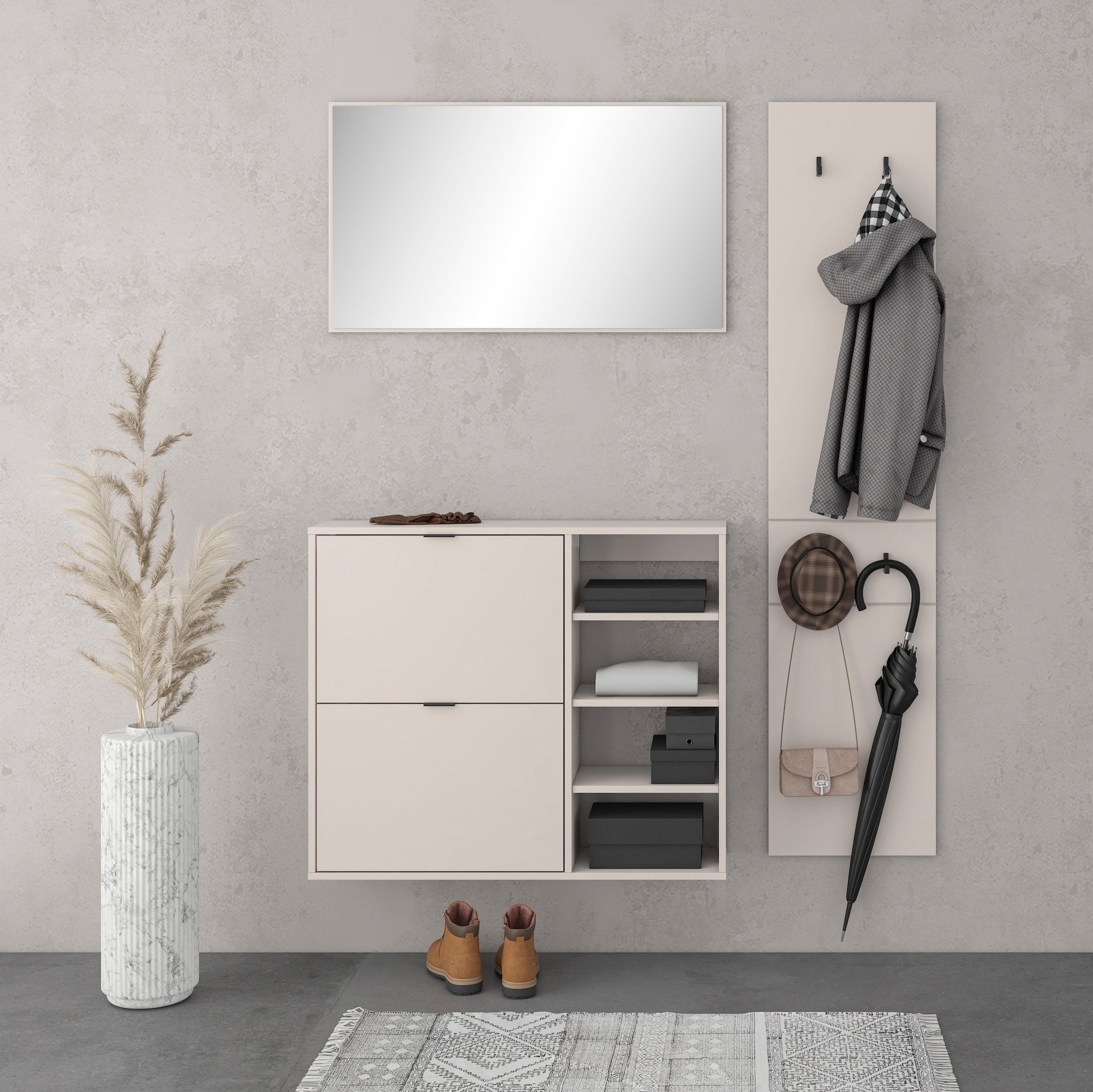 Garderobenset HARPER BEJAR mit Spiegel und Schuhschrank