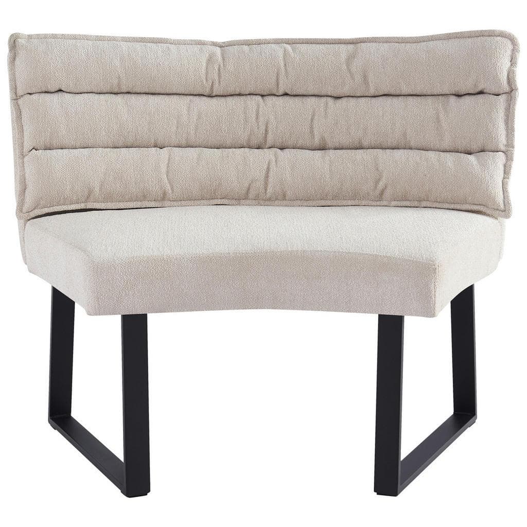 Mid.you Sitzbank Beige Metall Textil 1-Sitzer