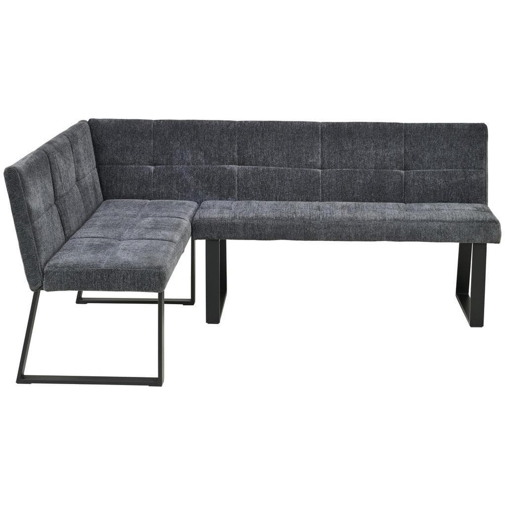 Mid.you Eckbank Dunkelgrau Metall Textil 5-Sitzer Eckteil