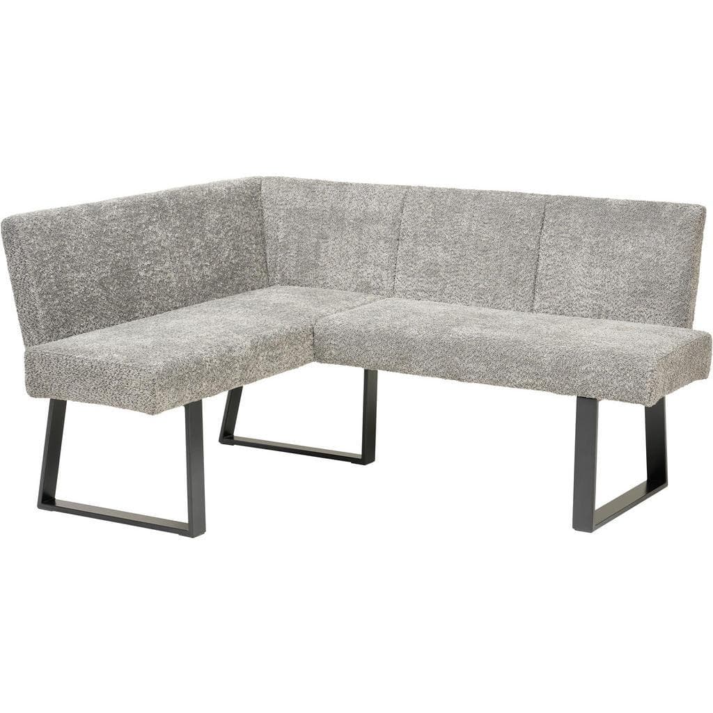 Mid.you Eckbank Grau Metall Textil 3-Sitzer L-Form