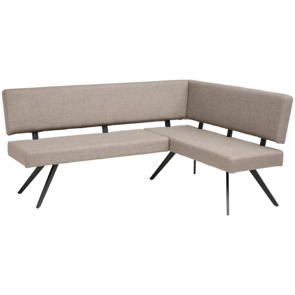 Mid.you Eckbank Hellgrau Metall Textil 5-Sitzer