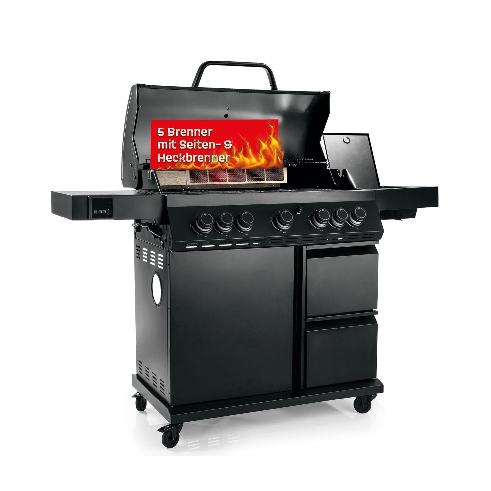 LANDMANN Gasgrill 159,5cm Schwarz maxX-Zone