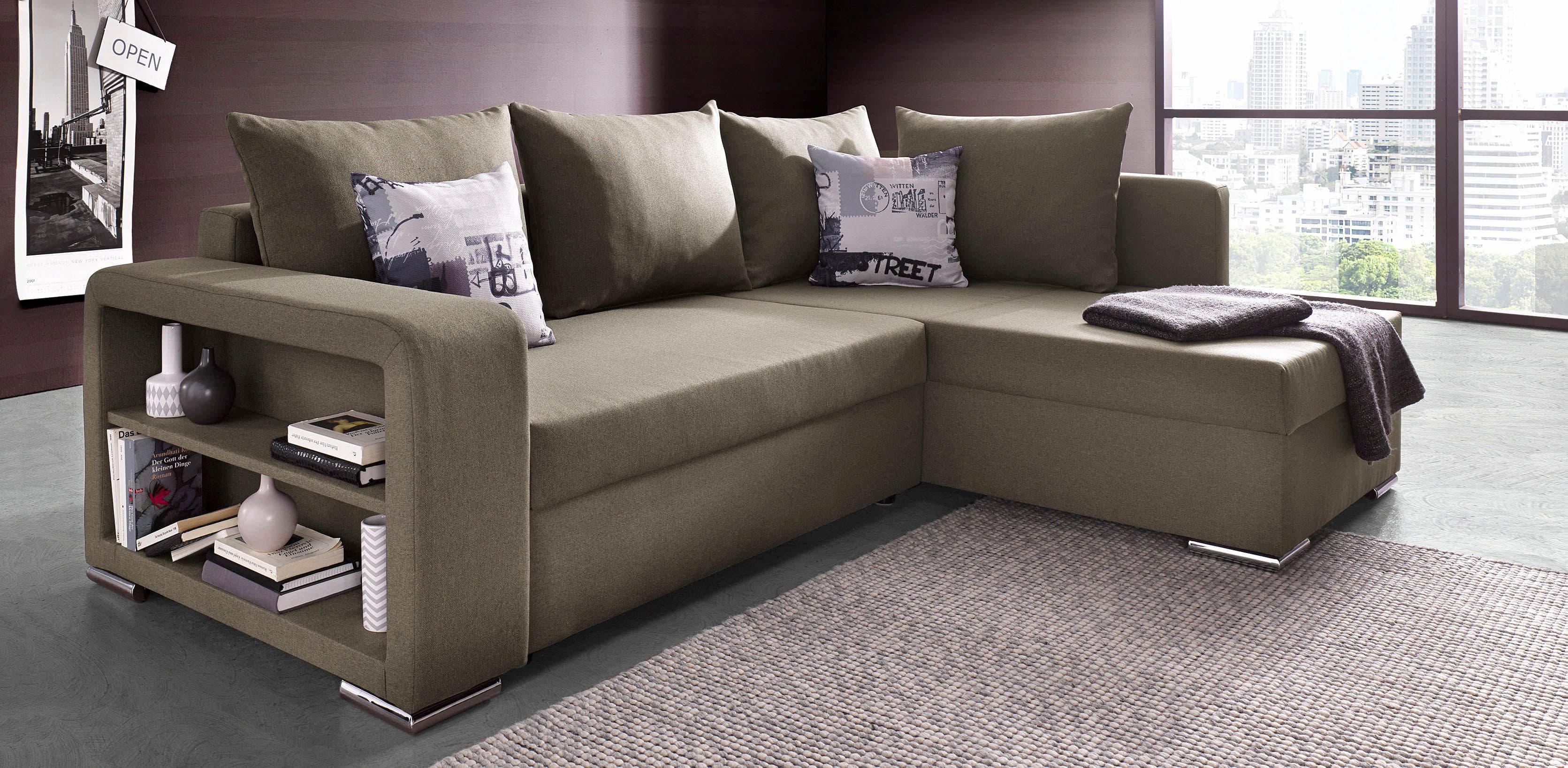 Ecksofa COLLECTION AB John L-Form Macchiato mit Bettfunktion