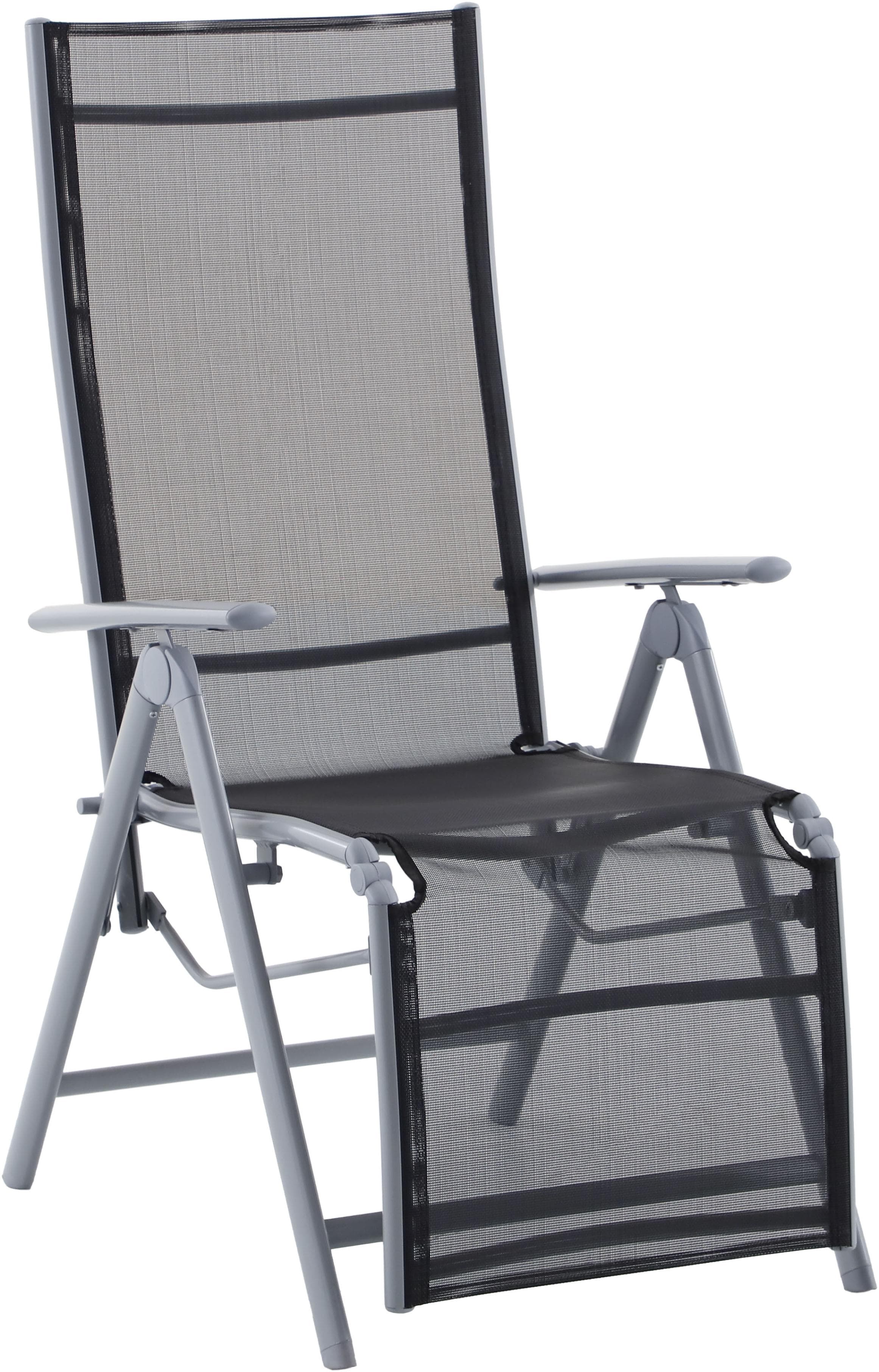 Garden Pleasure Relaxsessel ARIOLA Schwarz Manuell Verstellbar
