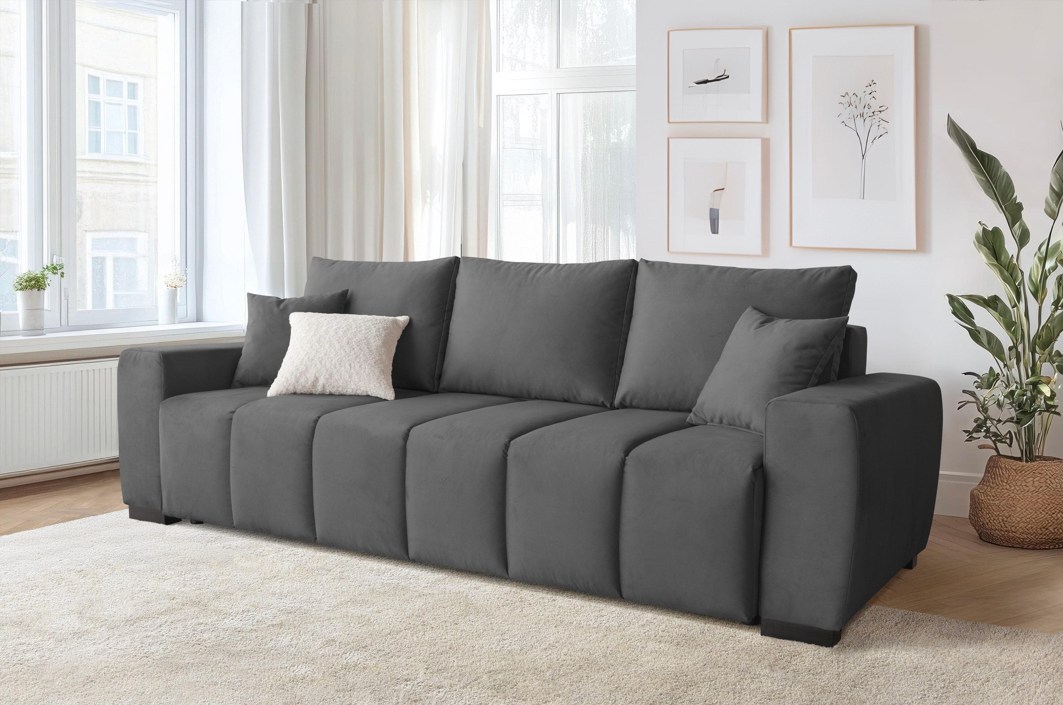 Schlafsofa HOME AFFAIRE "Bello" Schwarz Federkern