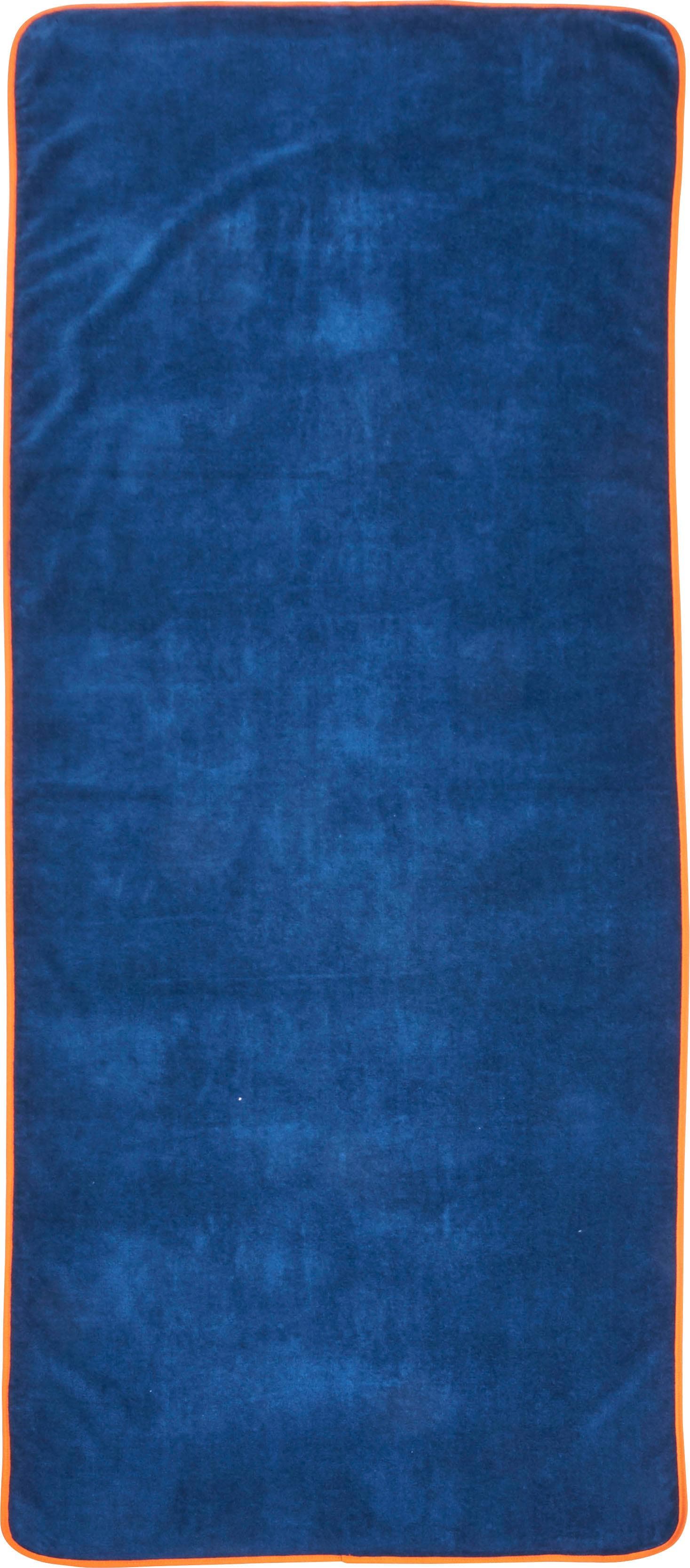 Saunatuch DONE. Kuuma Navy Blau Orange Samt Frottier