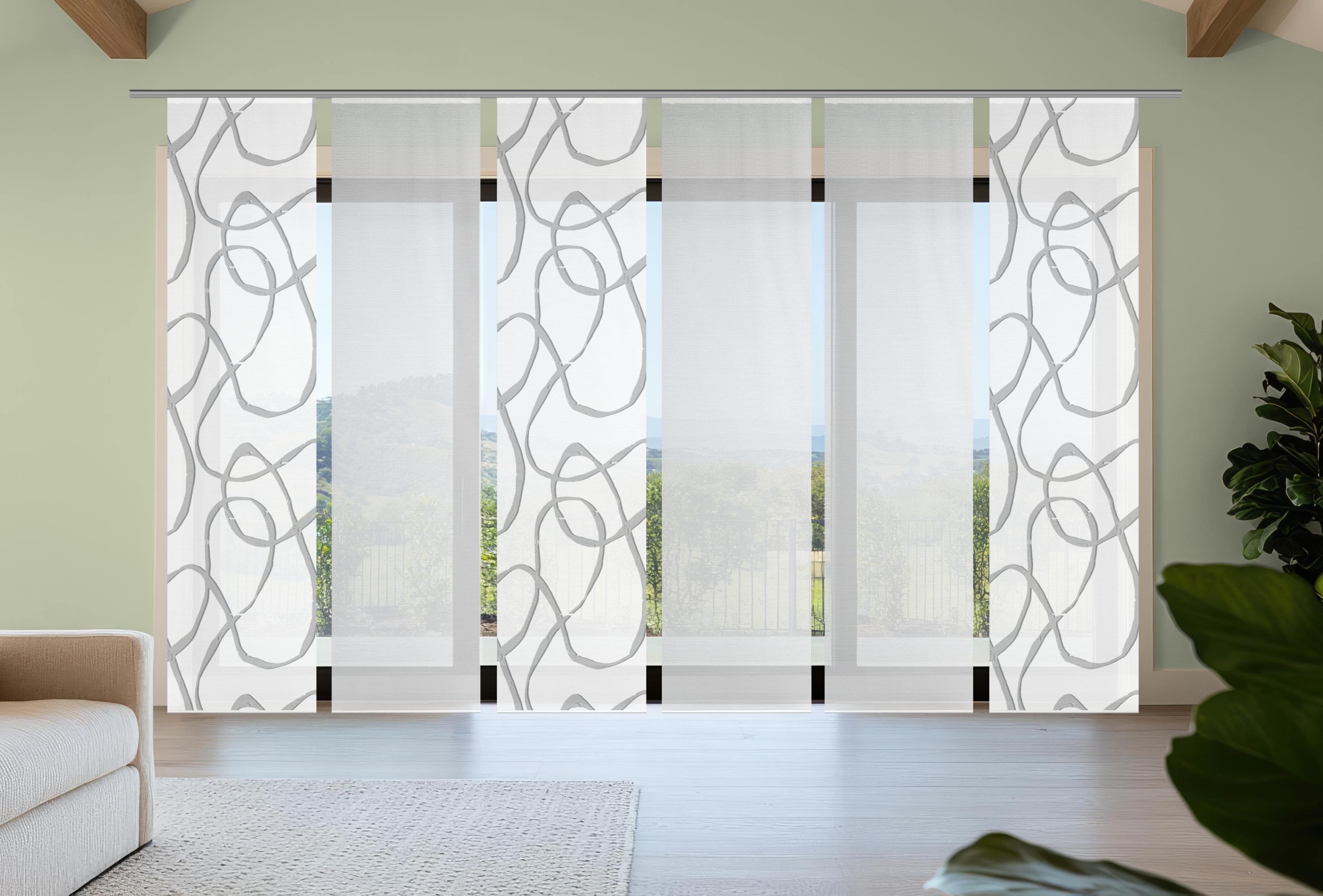 Vision S Schiebevorhang Set OPHELIA Grau 260x60 cm