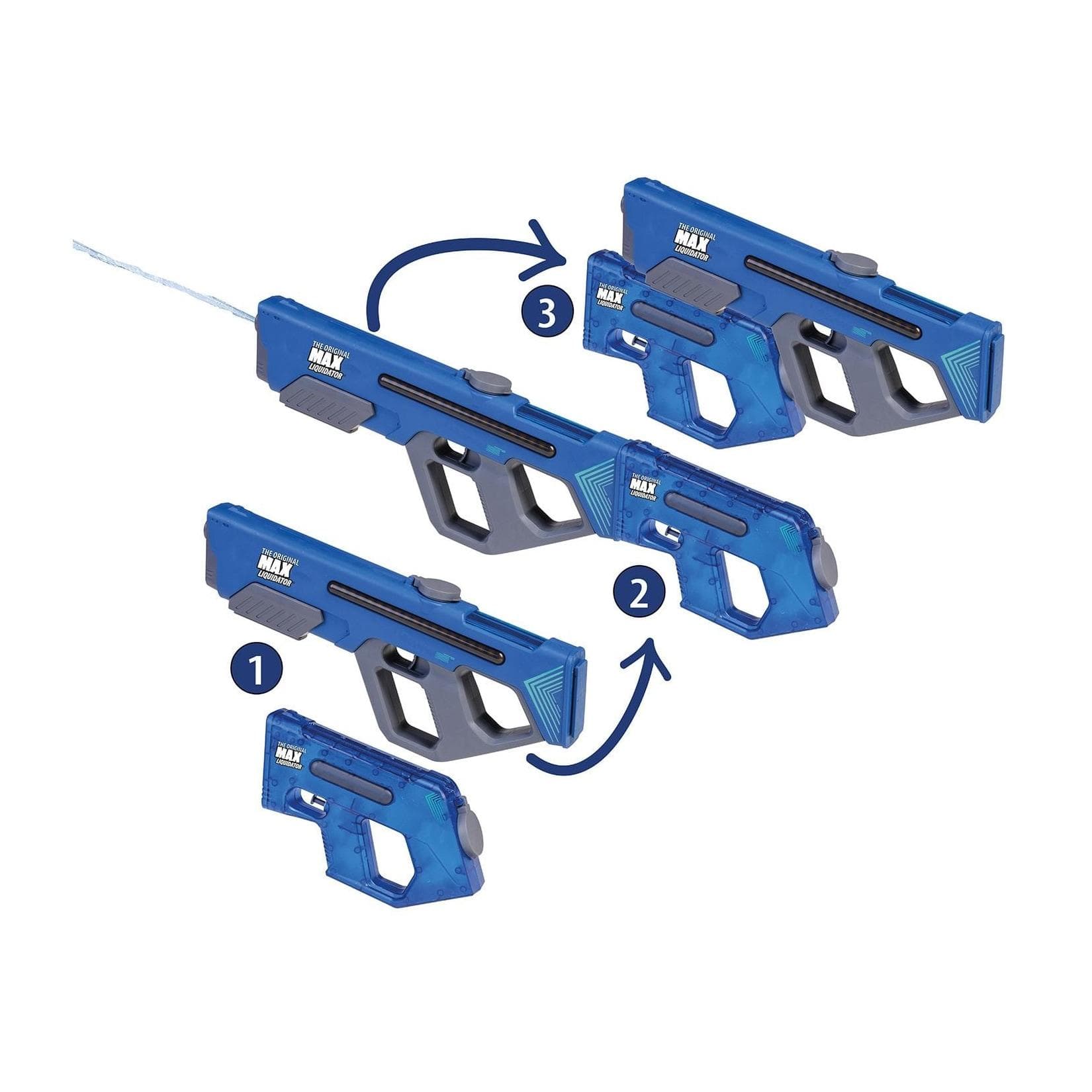 Happy People MAX Liquidator Elektrische Wasserpistole Blau