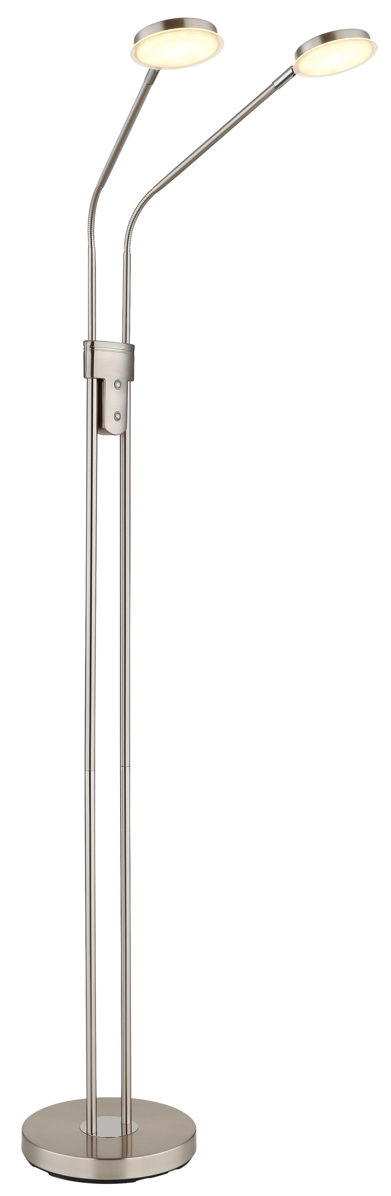 GLOBO LIGHTING Stehlampe SILVIO Nickel matt mit Touchdimmer