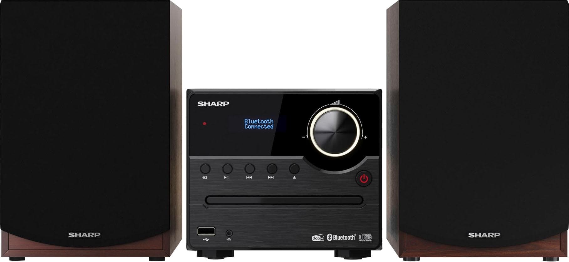 SHARP XL-B517D Mikro Audio-System Braun mit Bluetooth 5.0 & CD-Laufwerk