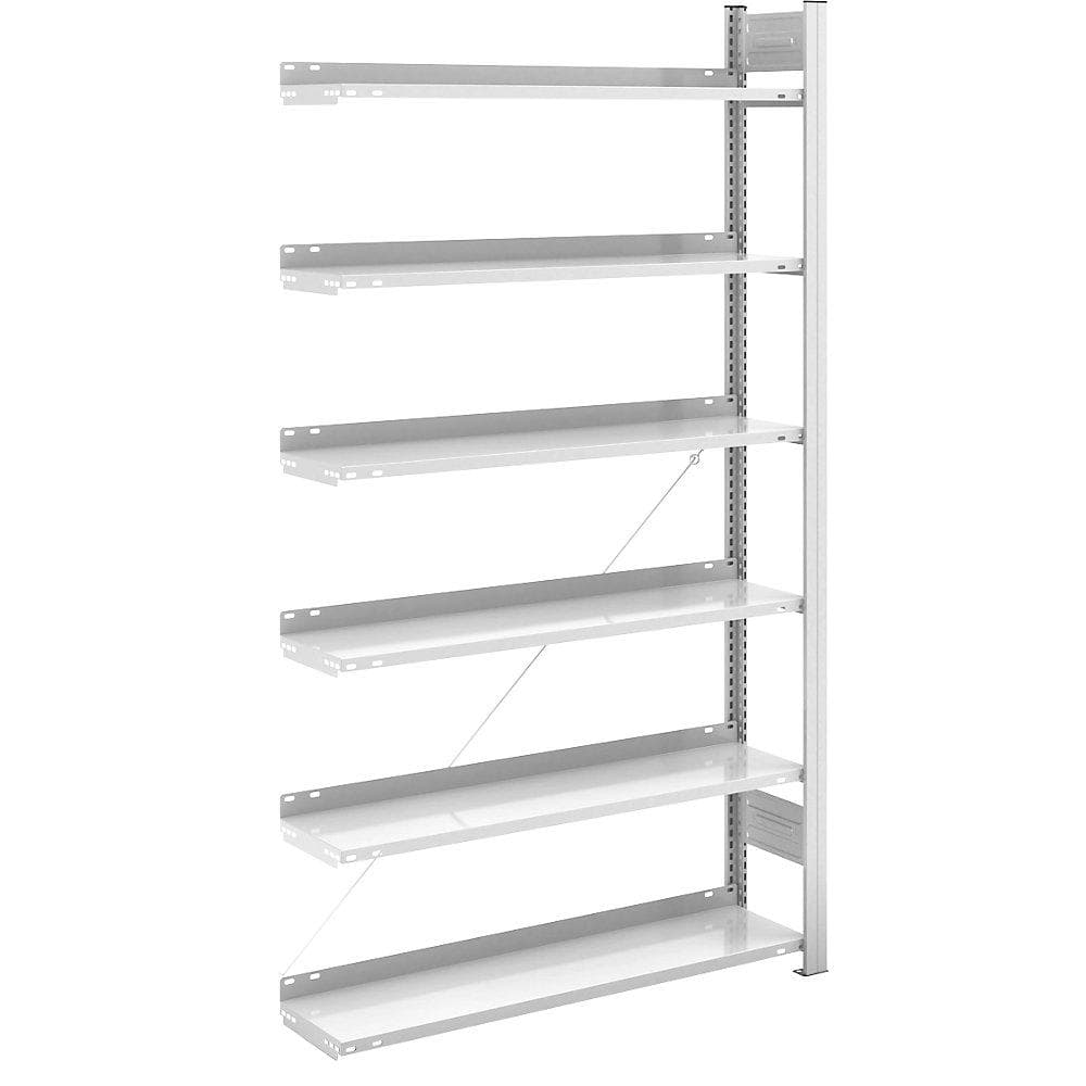 hofe Akten-Steckregal RAL 7035 Lichtgrau Anbauregal