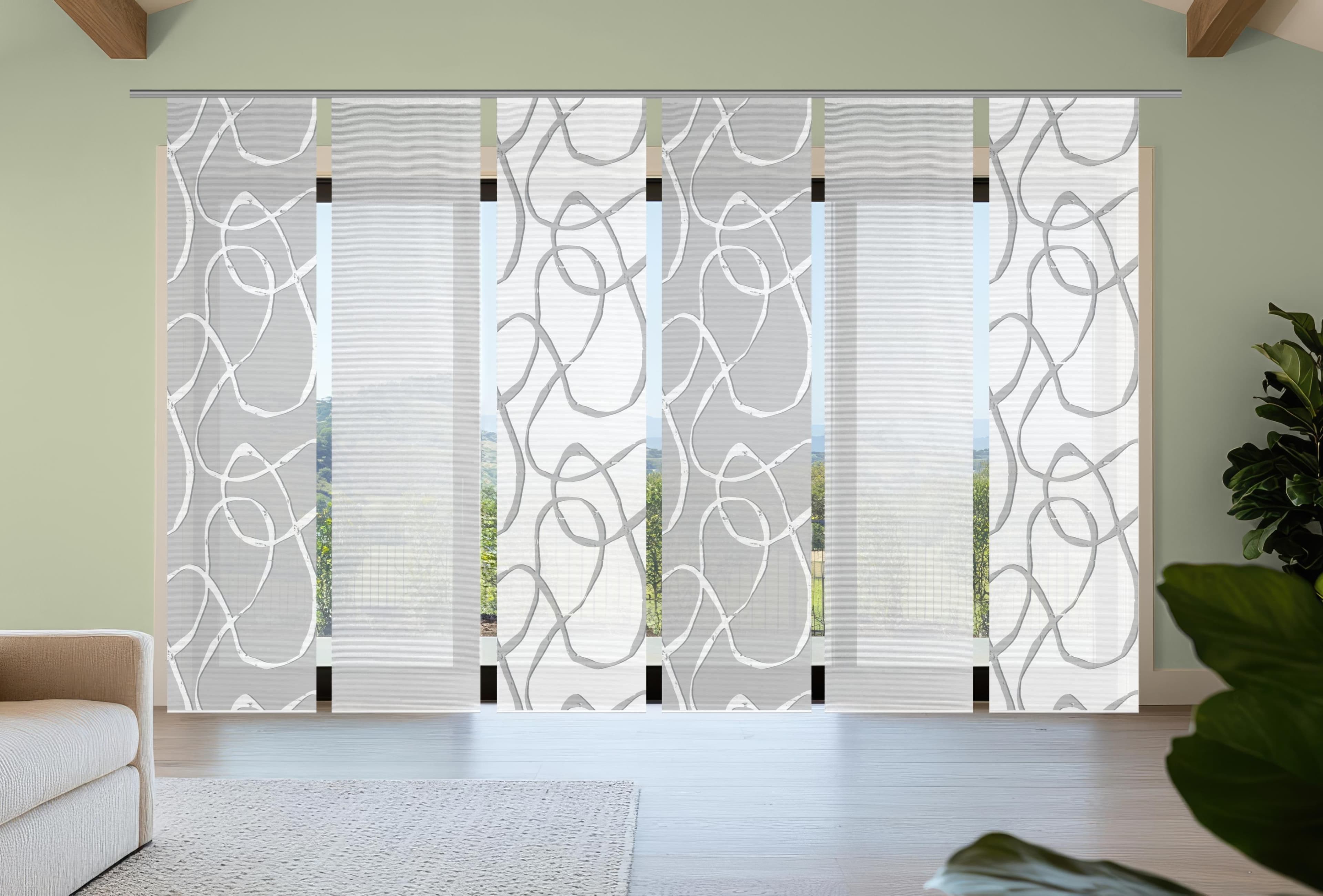 VISION S Schiebegardine OPHELIA KOMBI Grau 260x60 cm