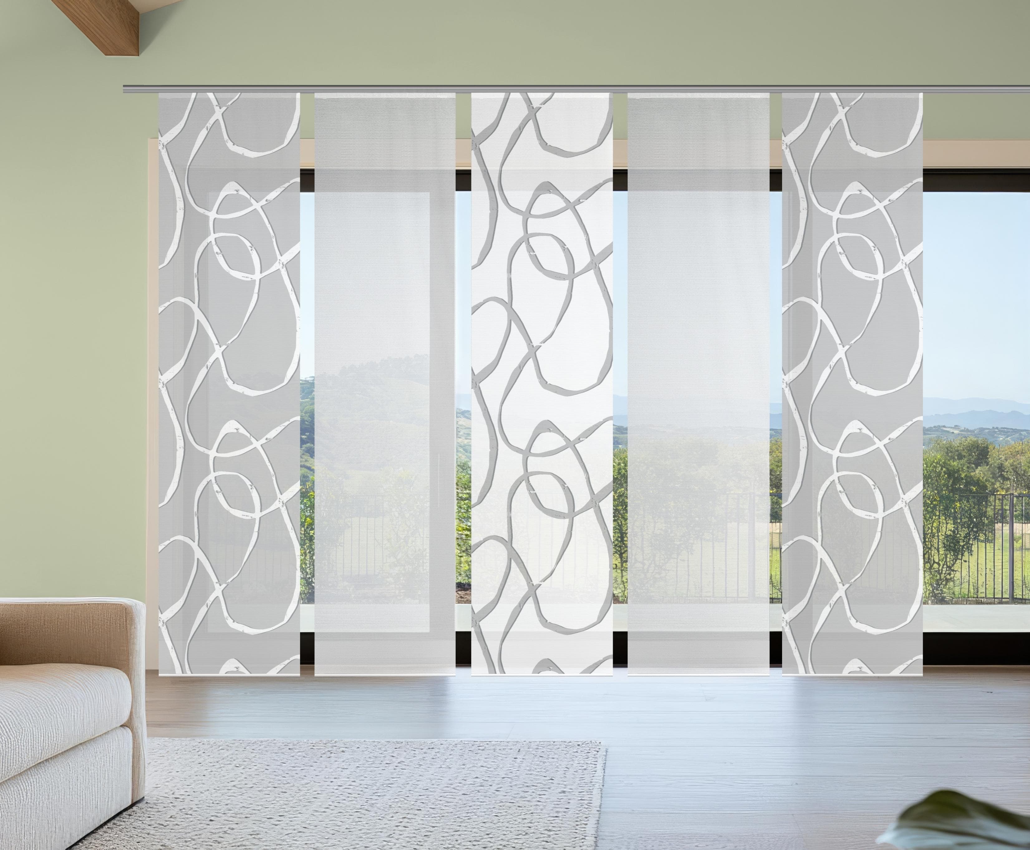 Vision S Schiebevorhang Set OPHELIA Grau 260x60 cm Polyester