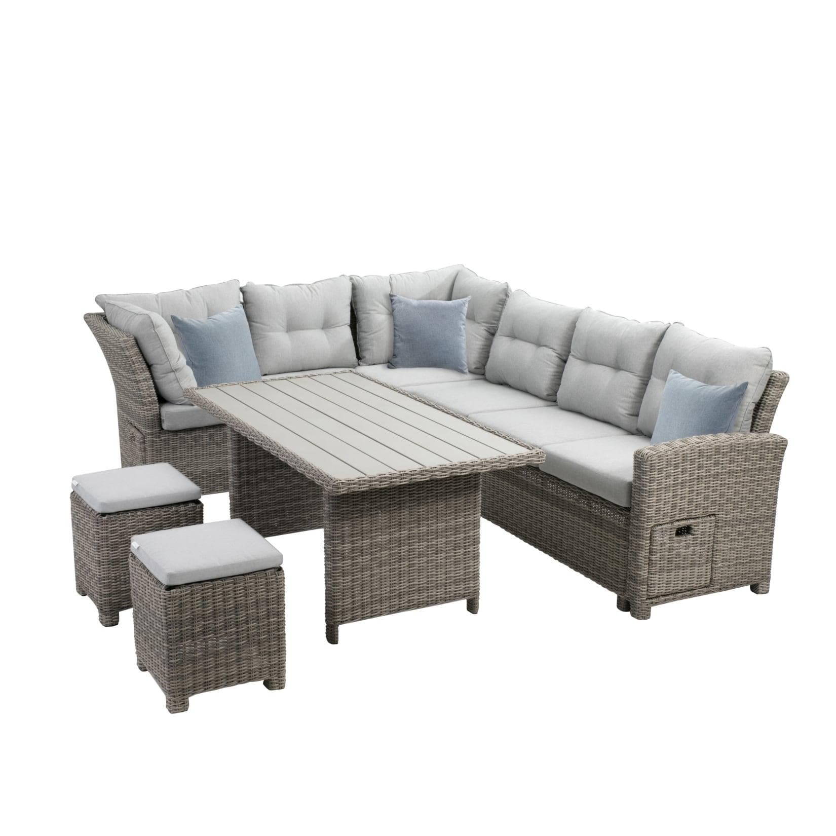 Greemotion Loungeset »Malia« 5-teilig Halbrund Grau