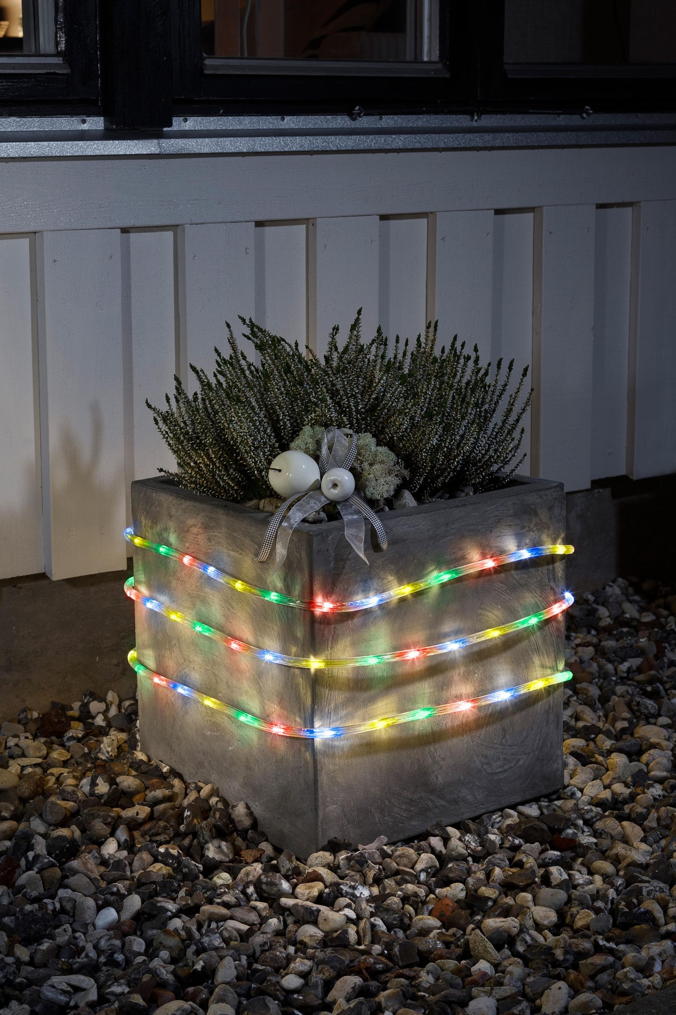 Konstsmide LED-Lichterschlauch 6,5m Transparent Bunt mit Timer