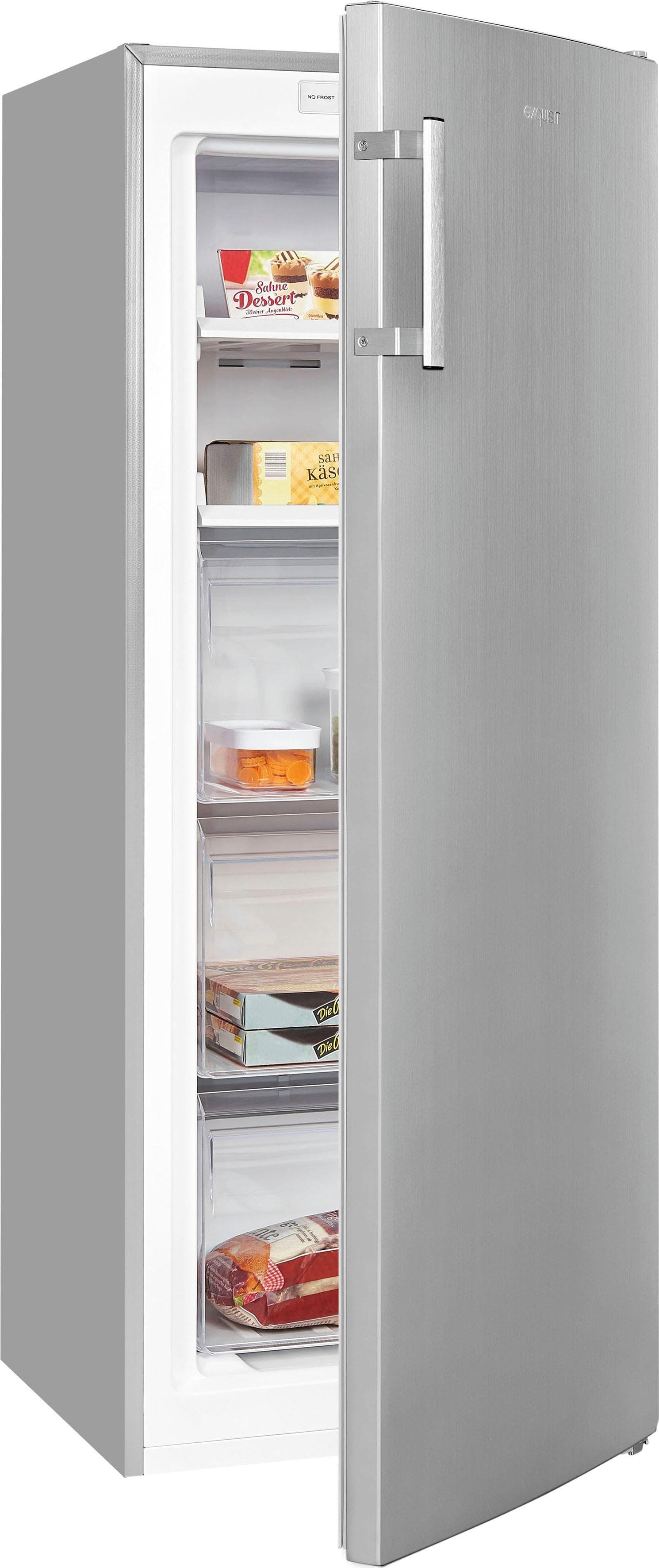 EXQUISIT Gefrierschrank GS231-NF-H-040D Silber 161 Liter NoFrost
