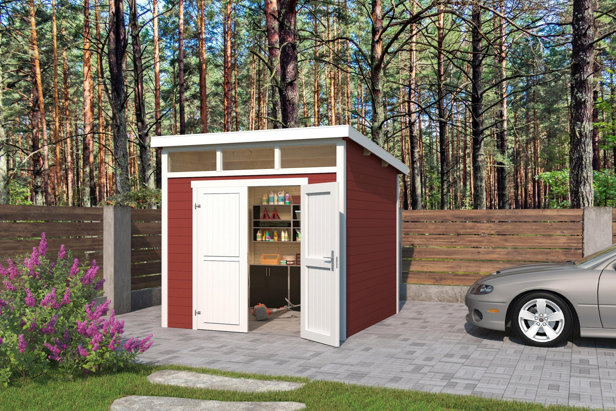 Traditionelles Gartenhaus aus Holzwerkstoff und Fichte