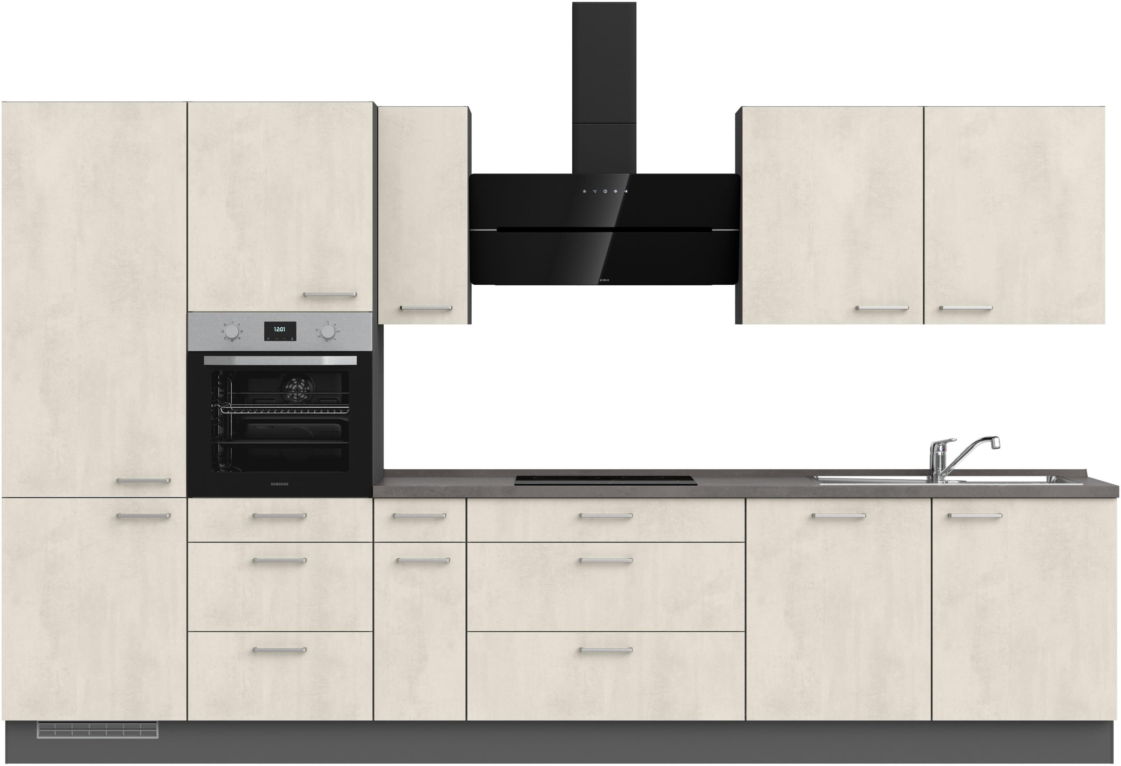 nobilia® Küchenzeile "Riva II" Vormontiert 360 cm