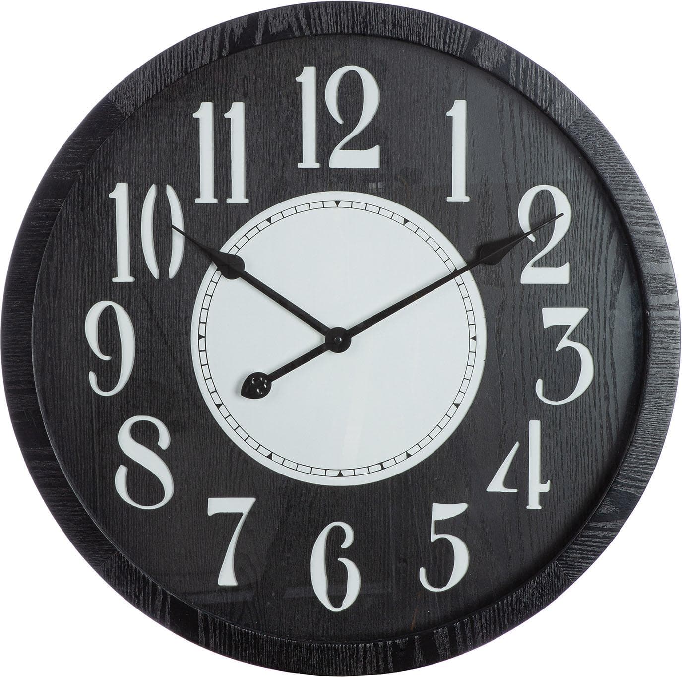 GILDE Wanduhr Chicago Schwarz 60cm Modern Urban